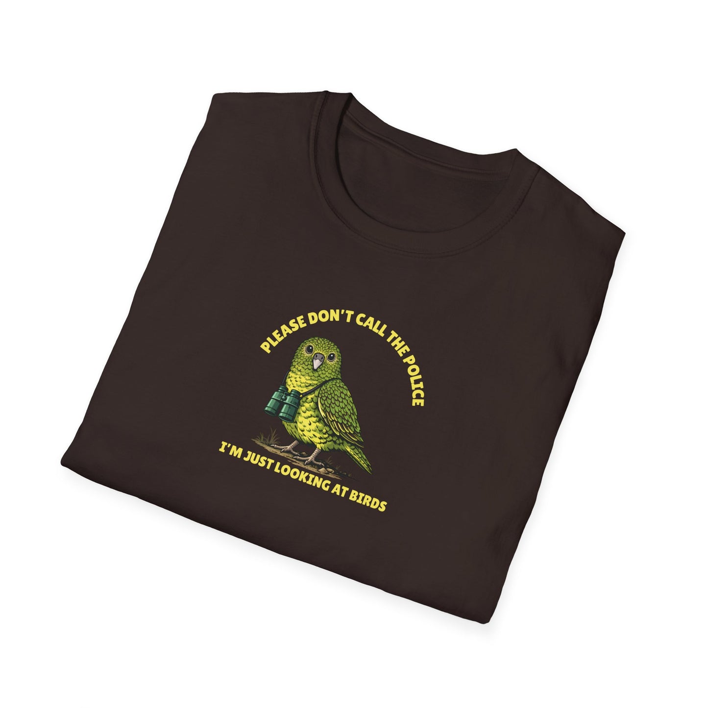 Night Parrot T-Shirt, Please Don’t Call The Police Shirt, Birdwatching Tee, Australian Bird Shirt, Bird Nerd Gift, Wildlife Graphic Tee