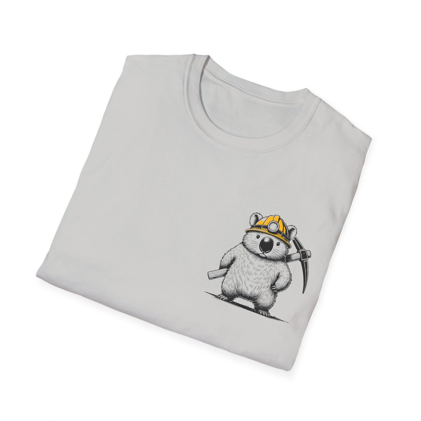 Miner Wombat T-Shirt – Australian Wildlife Funny Outback Worker Tee