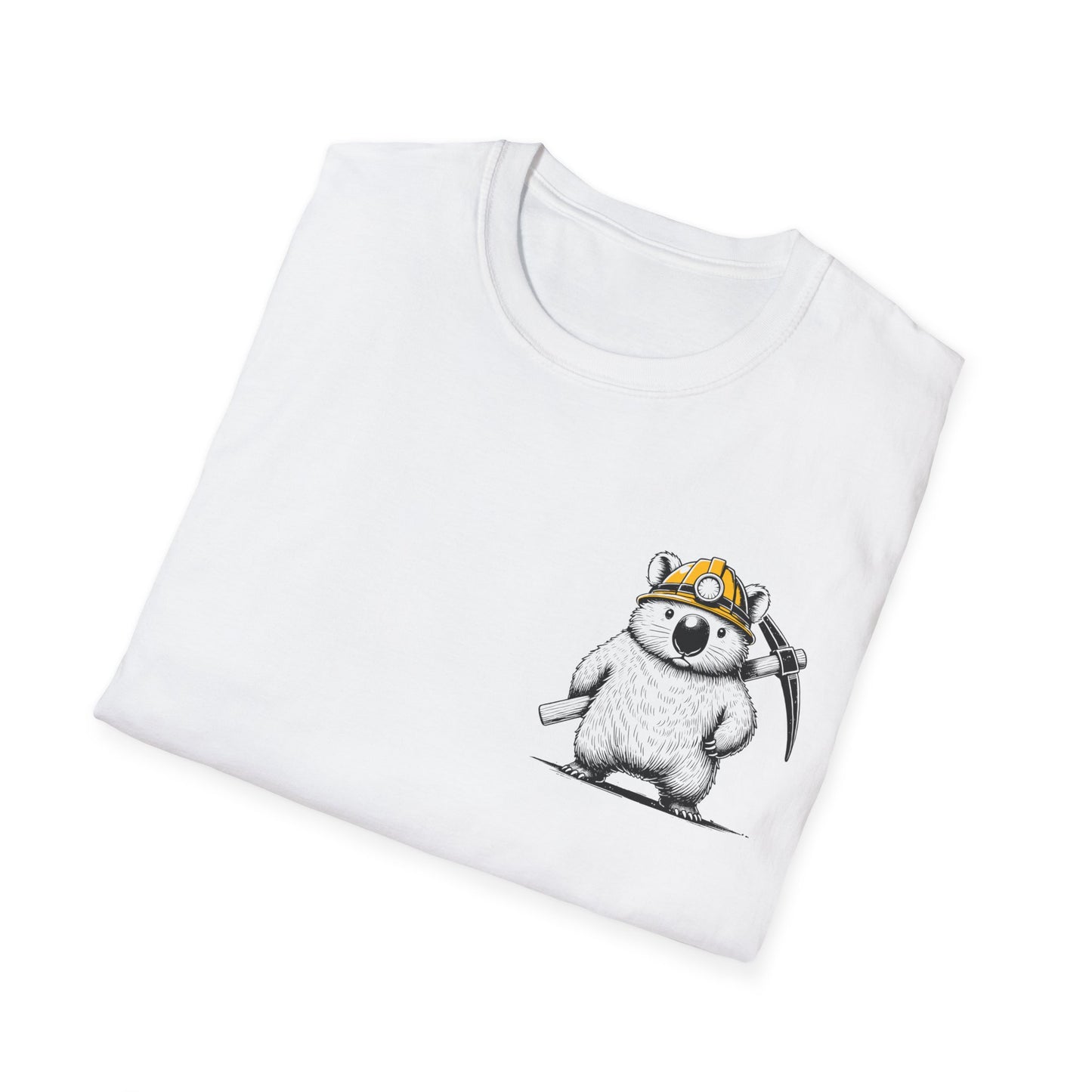 Miner Wombat T-Shirt – Australian Wildlife Funny Outback Worker Tee