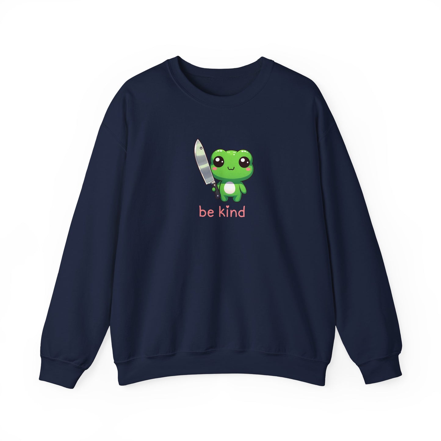 Be Kind Frog Sweatshirt, Cute Frog Sweater, Funny Frog Jumper, Frog Lover Gift, Kawaii Frog Crewneck, Goblincore Amphibian Shirt