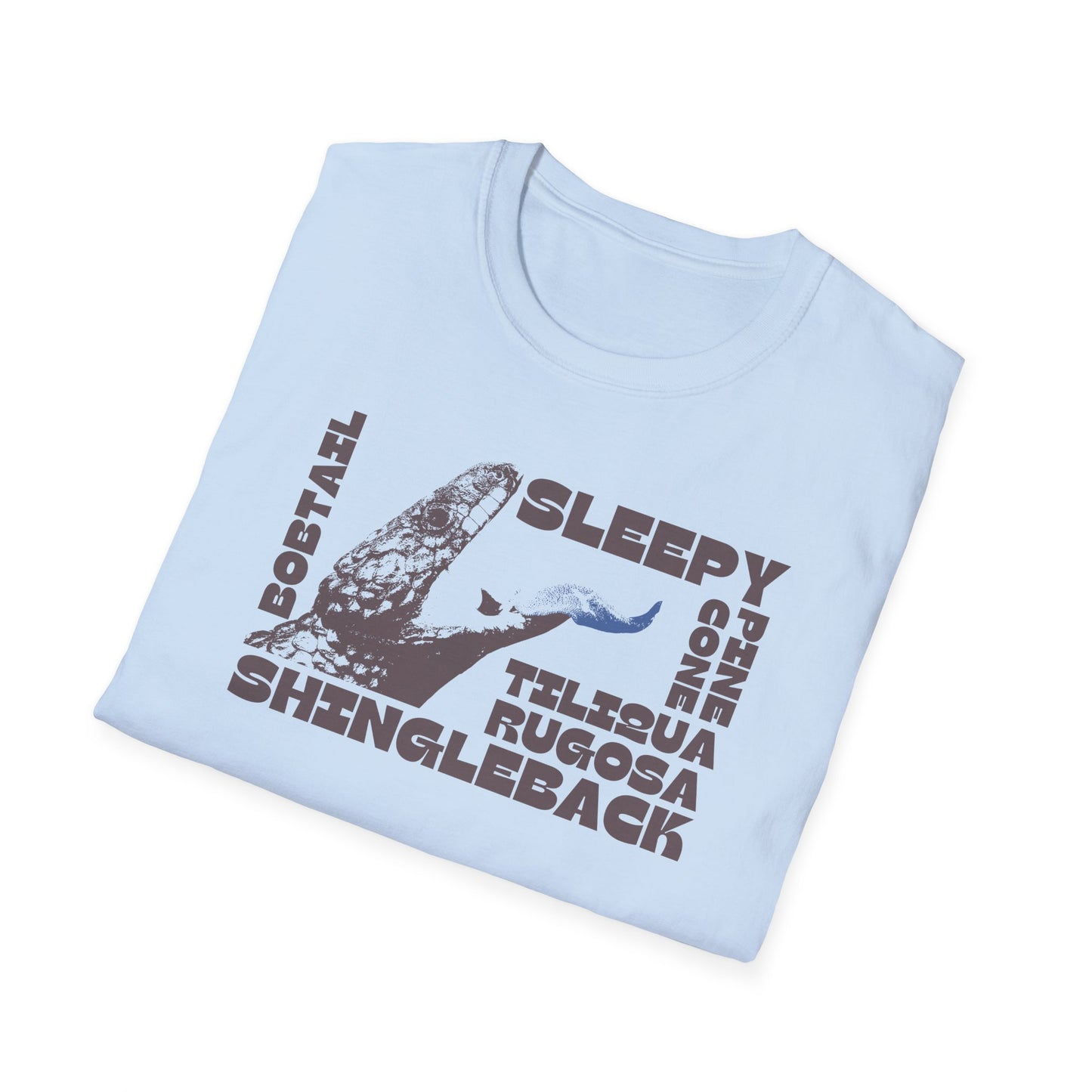 Shingleback Lizard T-Shirt, Tiliqua Rugosa Tee, Blue Tongue Skink Shirt, Australian Reptile Shirt, Sleepy Bobtail Tee, Herpetology Gift