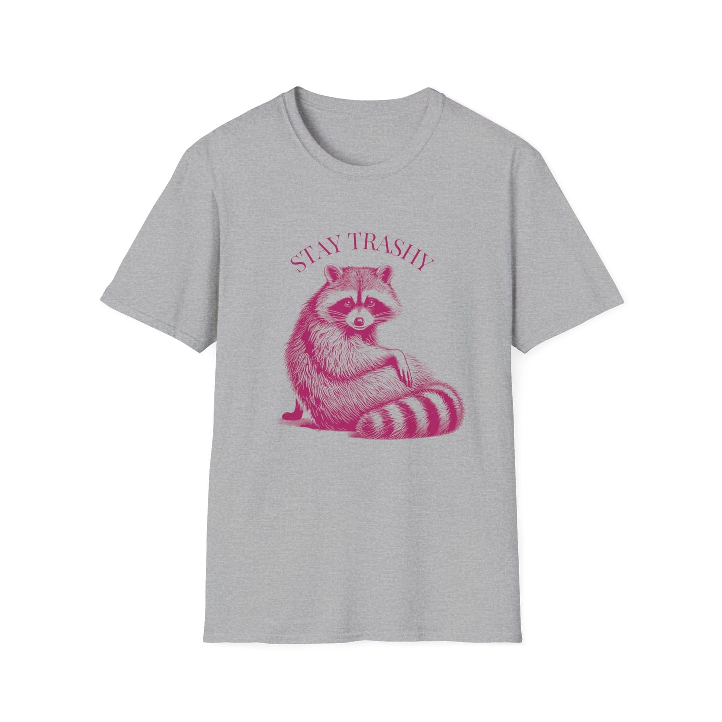 Raccoon T-Shirt – Stay Trashy Funny Seductive Pose Nature Wildlife Tee