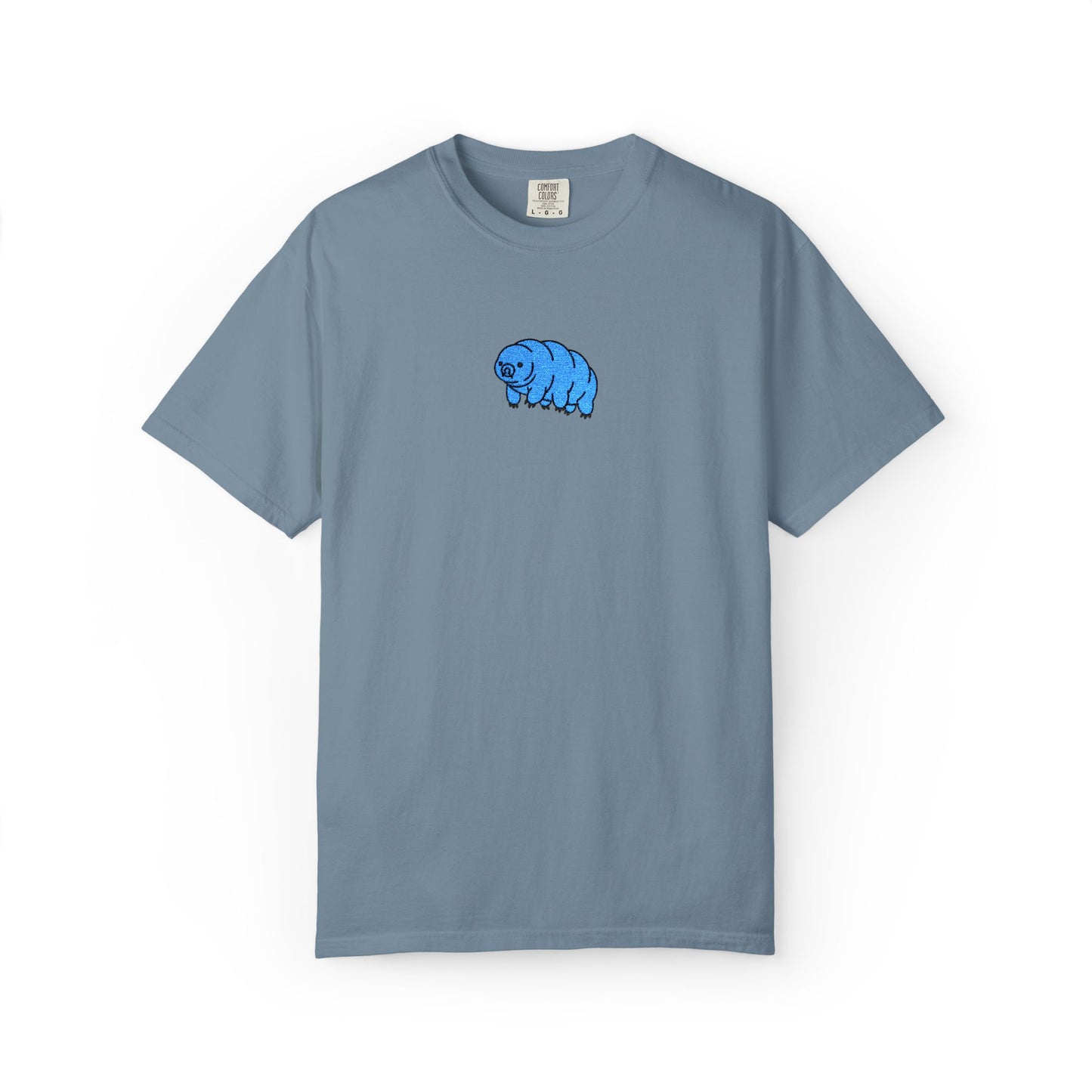Tardigrade Embroidered Comfort Colors T-Shirt, Cute Water Bear Shirt, Science Nerd Tee, Biology Gift, Microbiology Embroidered Shirt