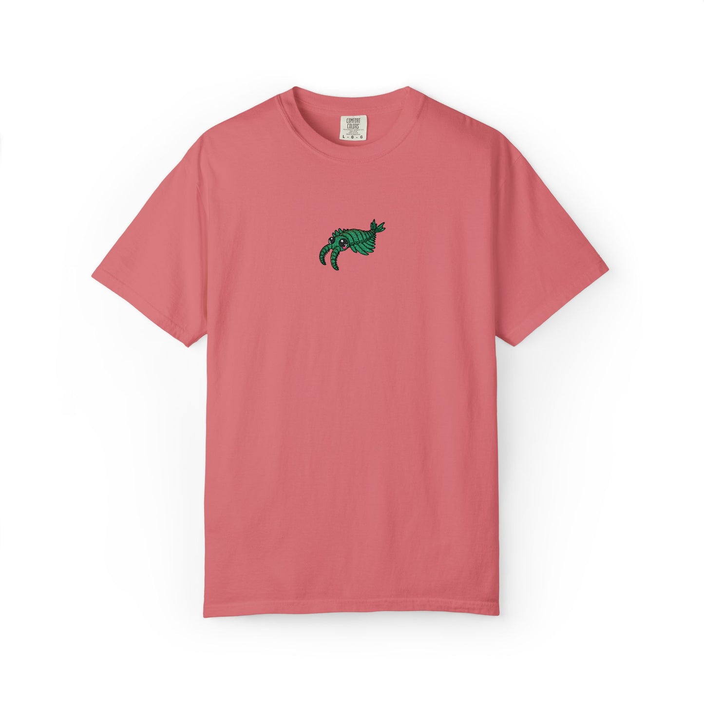 Anomalocaris Embroidered Comfort Colors T-Shirt, Cambrian Explosion Shirt, Prehistoric Ocean Creature Tee, Paleontology Gift, Fossil Shirt
