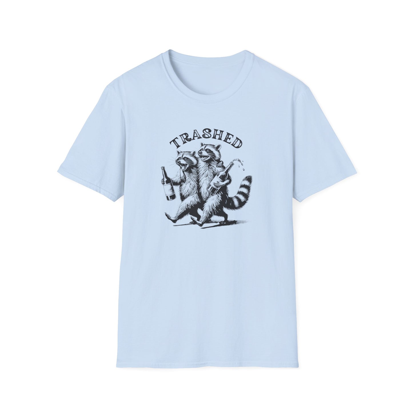 Trashed Raccoon T-Shirt, Funny Raccoon Shirt, Trash Panda Tee, Drunk Raccoon Shirt, Animal Humor Tee, Funny Animal Graphic Shirt