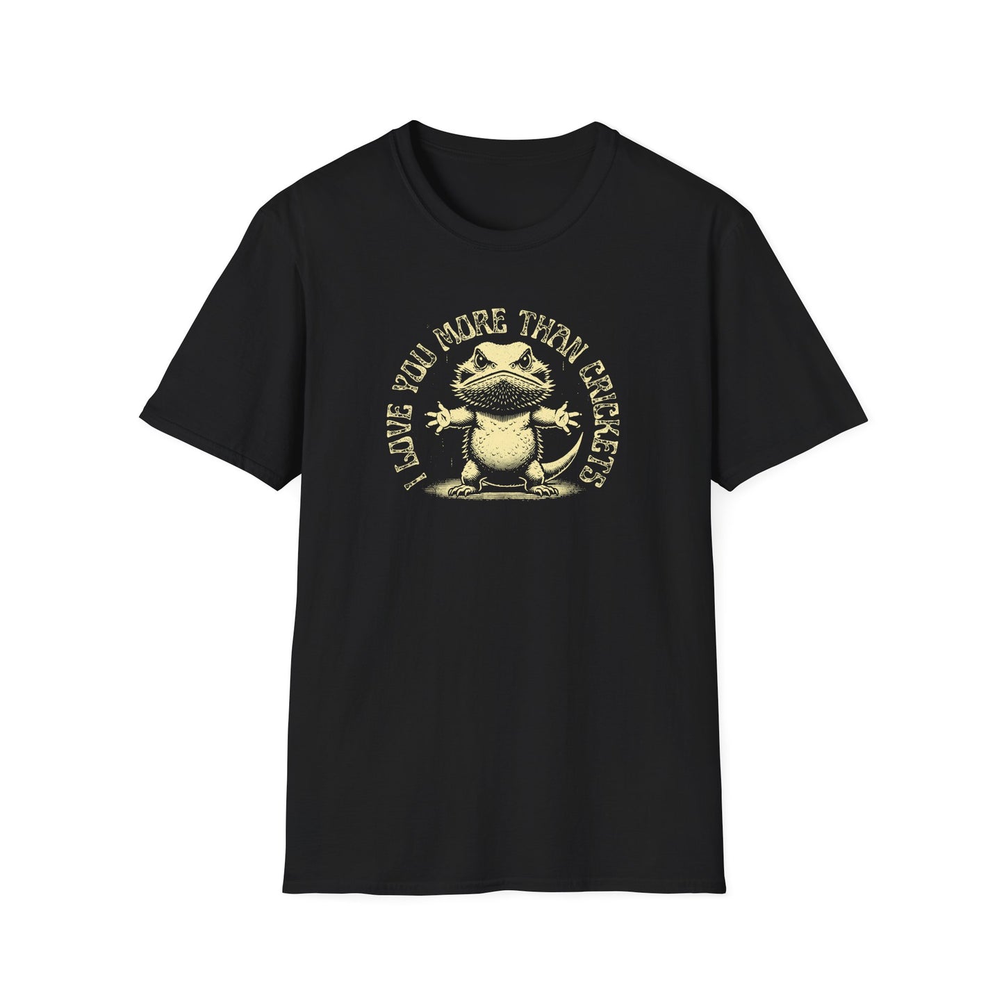 Bearded Dragon T-Shirt I Love You More Than Crickets, Funny Beardie Shirt, Reptile Lover Tee, Pogona Vitticeps Gift, Lizard Humor Shirt