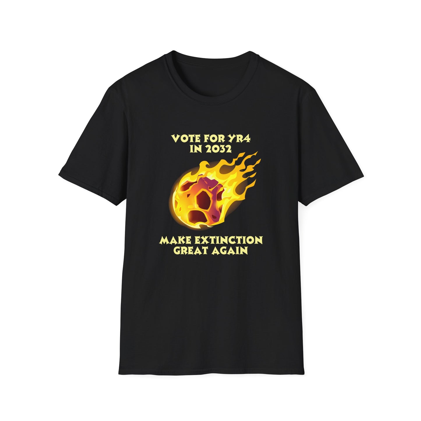YR4 Asteroid T-Shirt – Make Extinction Great Again Funny Science Space Tee