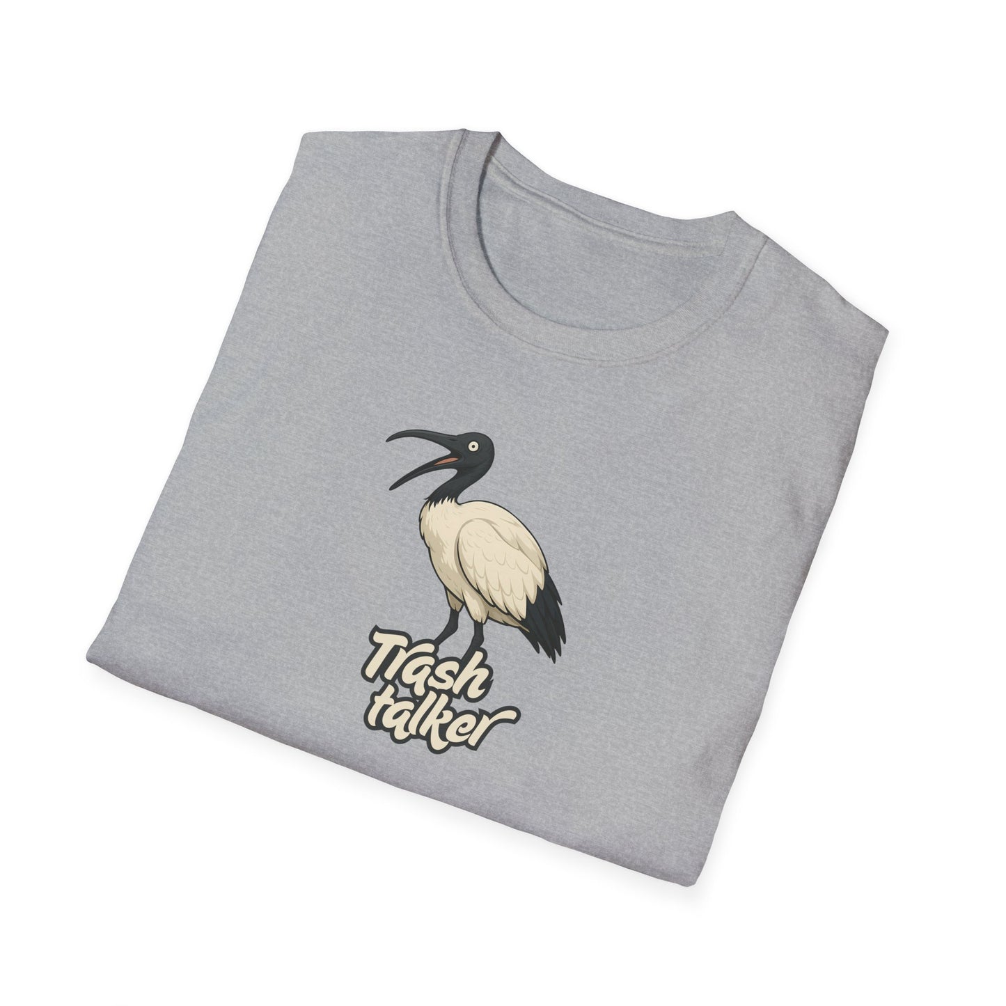 Trash Talker Ibis T-Shirt, Bin Chicken Shirt, White Ibis Tee, Australian Bird T-Shirt, Aussie Wildlife Graphic Tee, Bird Nerd Shirt