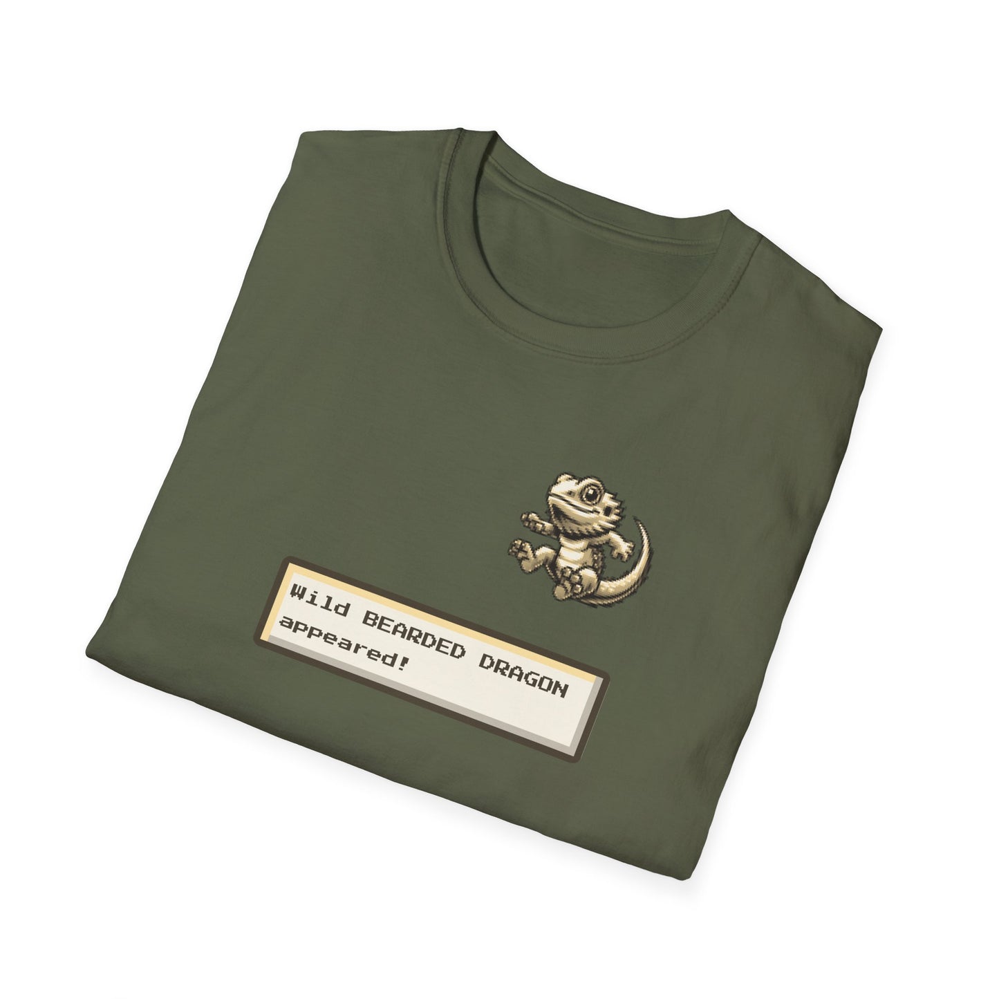 Bearded Dragon Gaming T-Shirt, Wild Bearded Dragon Appeared Tee, Retro RPG Lizard Shirt, Gamer Reptile Tee, Beardie Lover Gift