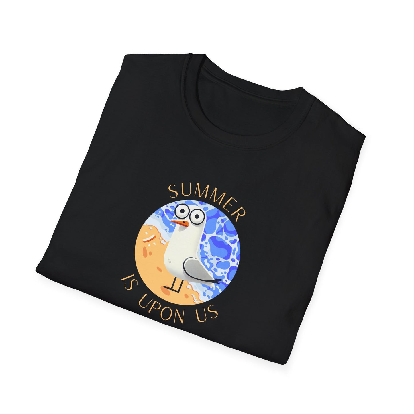 Seagull Summer T-Shirt, Summer Is Upon Us Shirt, Beach Bird Tee, Coastal Animal Shirt, Ocean Lover Gift, Aussie Seagull Graphic Tee