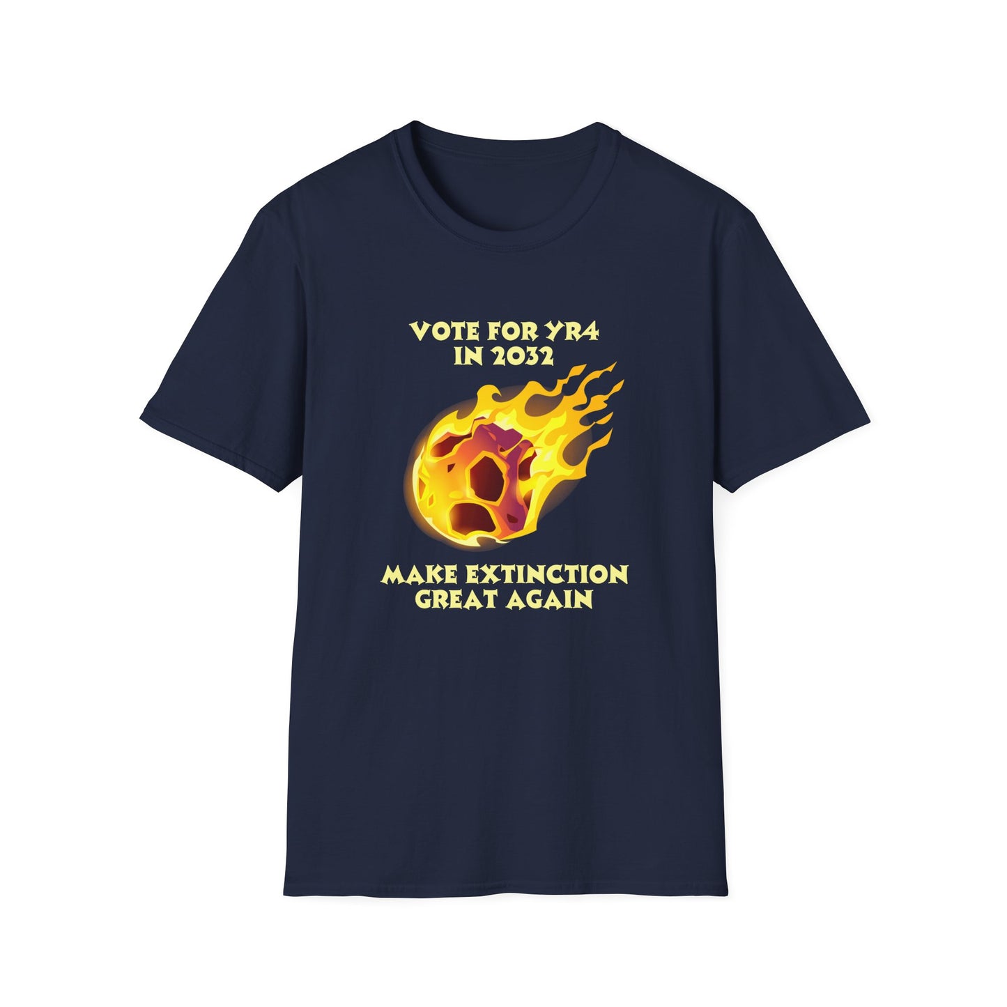 YR4 Asteroid T-Shirt – Make Extinction Great Again Funny Science Space Tee