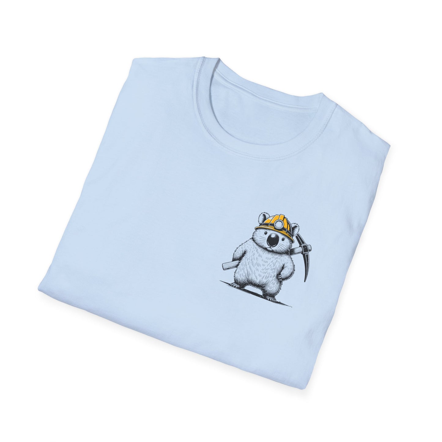 Wombat Miner T-Shirt, Funny Wombat Shirt, Aussie Mining Tee, Hard Hat Wombat, Australian Wildlife Shirt, Blue Collar Humor Gift