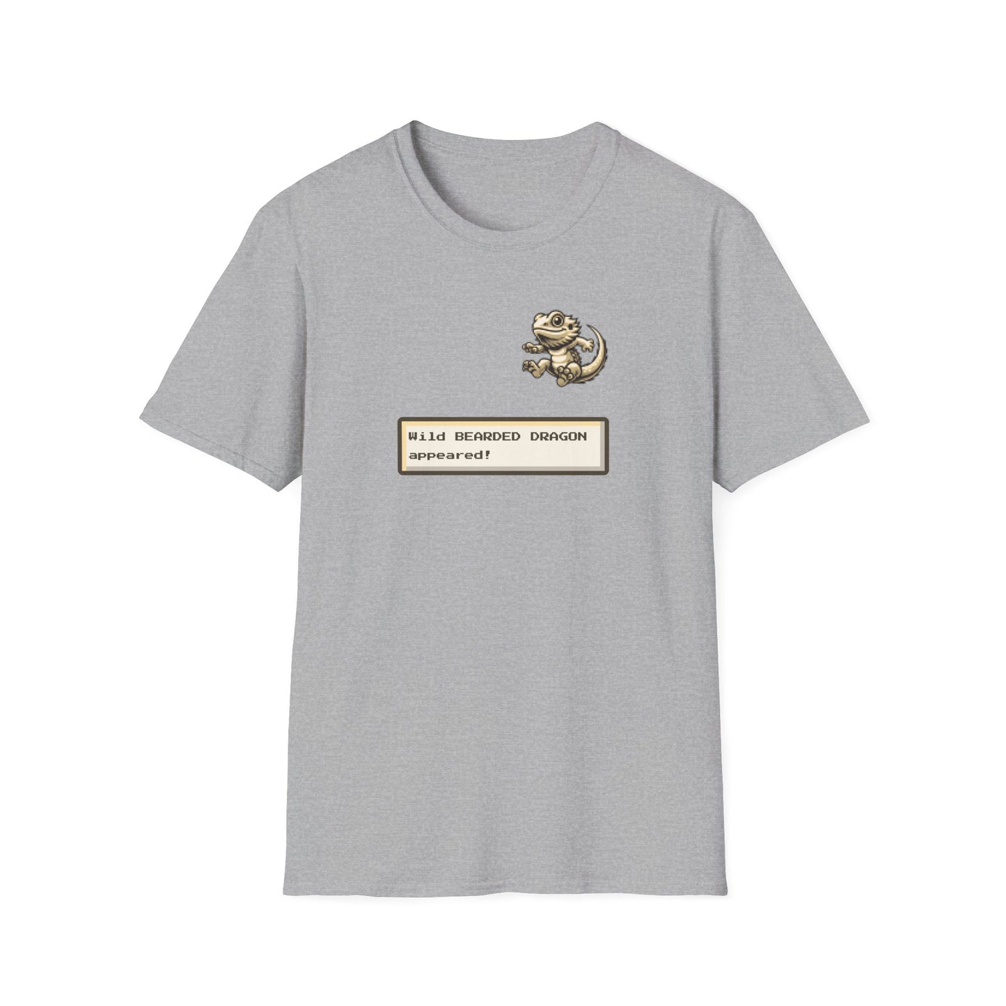 Bearded Dragon Gaming T-Shirt, Wild Bearded Dragon Appeared Tee, Retro RPG Lizard Shirt, Gamer Reptile Tee, Beardie Lover Gift