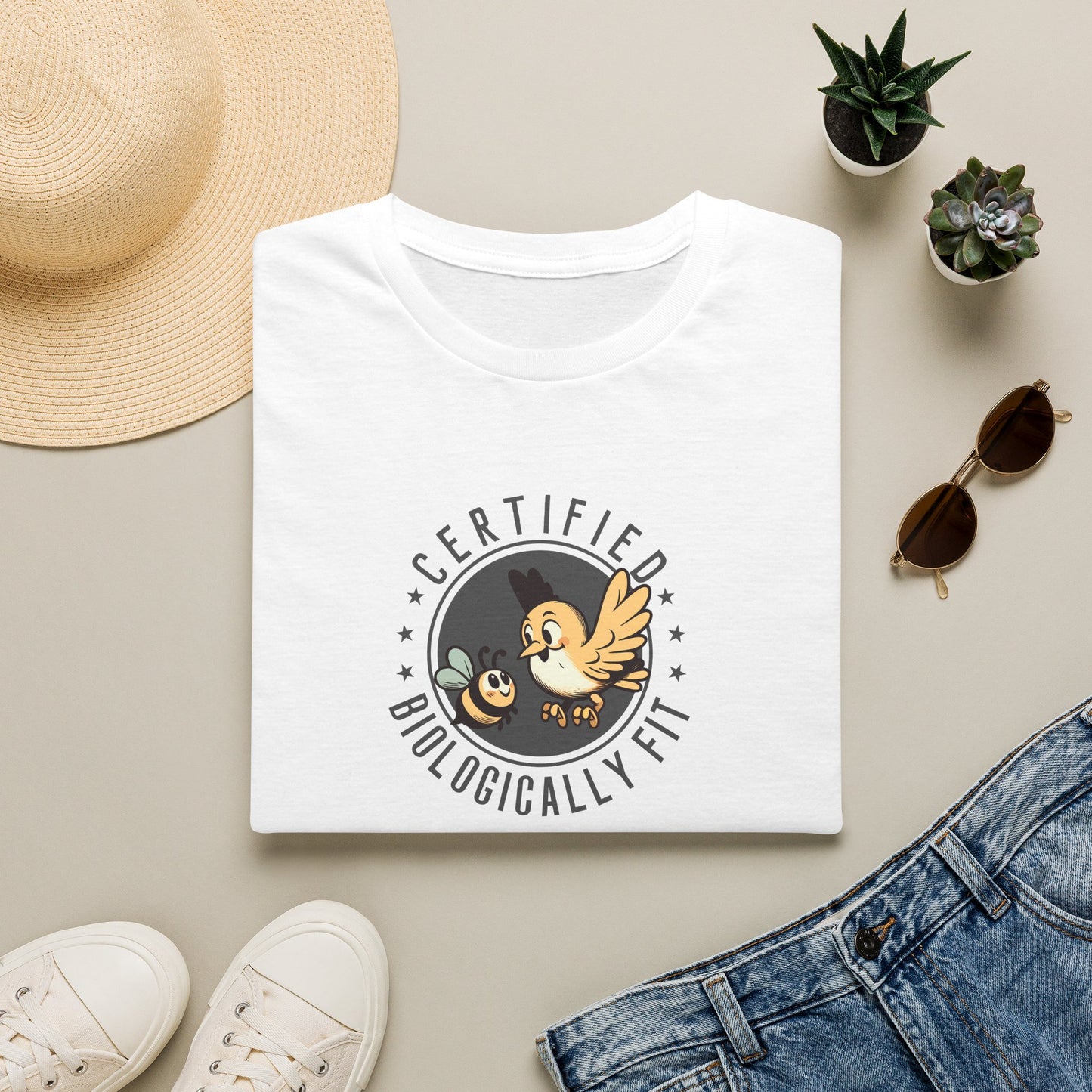 Certified Biologically Fit T-Shirt, Biology Pun Shirt, Science Teacher Tee, Evolution Humor Shirt, Cute Biology Graphic Tee, STEM Gift