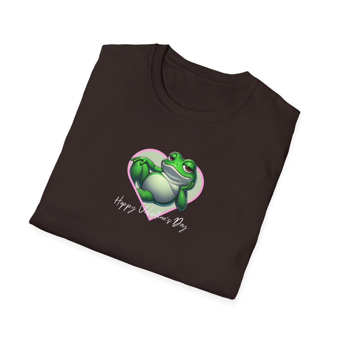 Frog Valentine T-Shirt, Happy Valentine’s Day Frog Shirt, Frog Lover Gift, Amphibian Heart Tee, Cute Animal Valentine Shirt