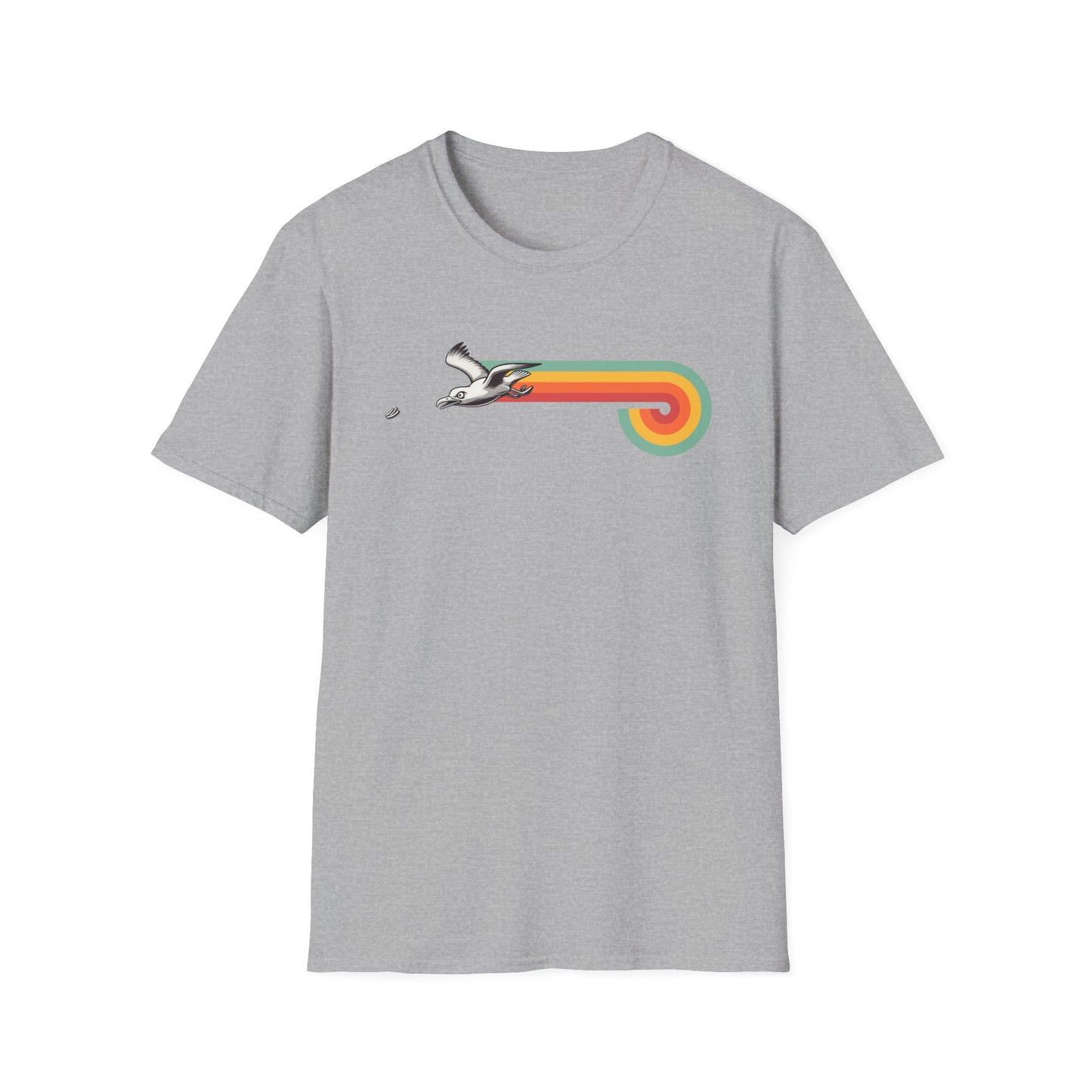 Retro Seagull T-Shirt, Seagull Chip Shirt, Beach Bird Tee, Coastal Wildlife Shirt, Bird Lover Gift, Vintage Ocean Graphic Tee