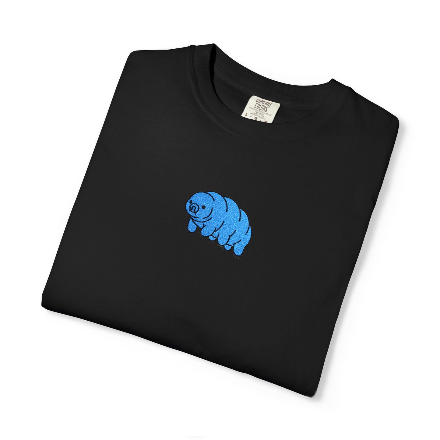 Tardigrade Embroidered Comfort Colors T-Shirt, Cute Water Bear Shirt, Science Nerd Tee, Biology Gift, Microbiology Embroidered Shirt