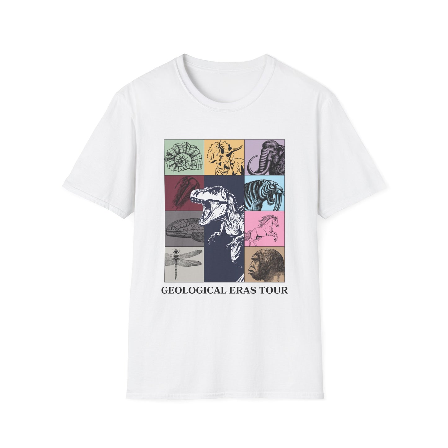 Geological Eras Tour T-Shirt, Prehistoric Animals Shirt, Evolution Timeline Tee, Dinosaur Shirt, Science Teacher Shirt, Paleontology Gift