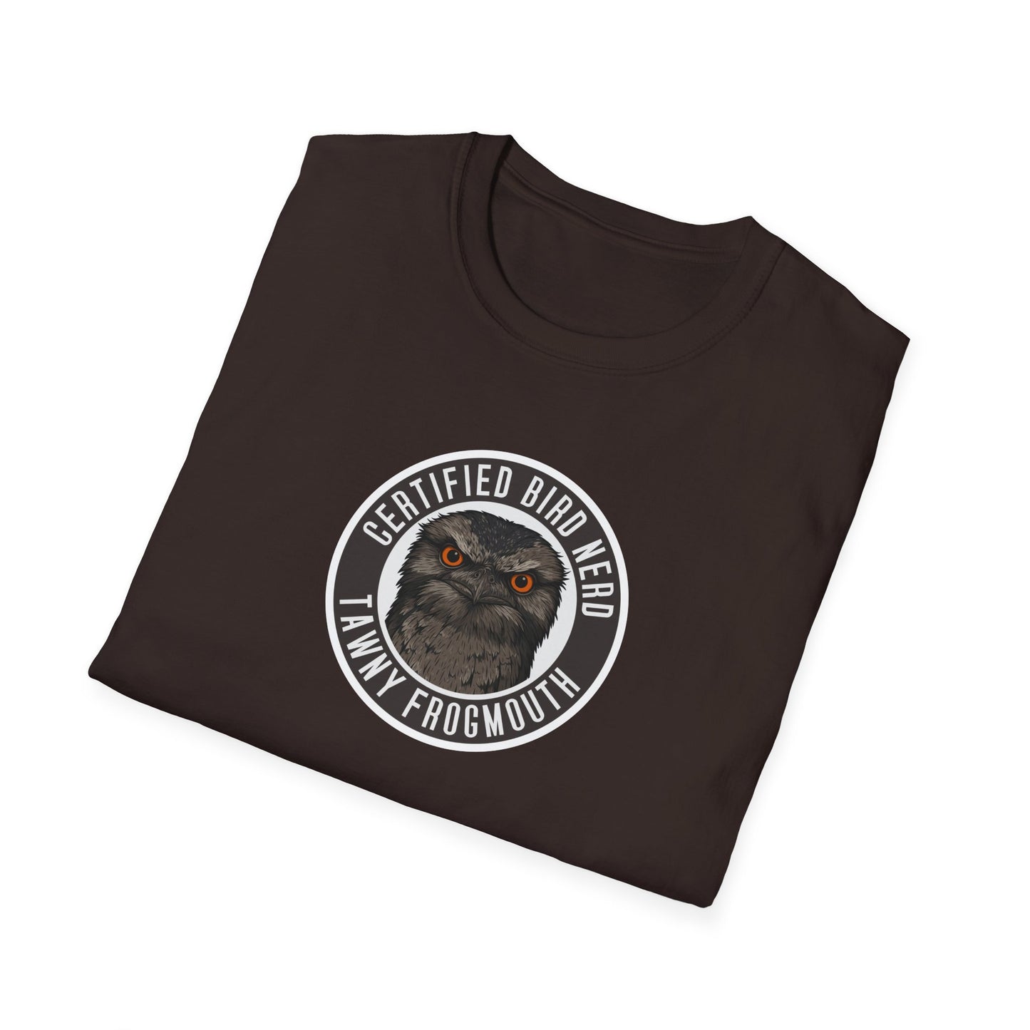 Tawny Frogmouth T-Shirt, Certified Bird Nerd Shirt, Australian Bird Tee, Birdwatching Gift, Wildlife Lover Tee, Native Bird Shirt
