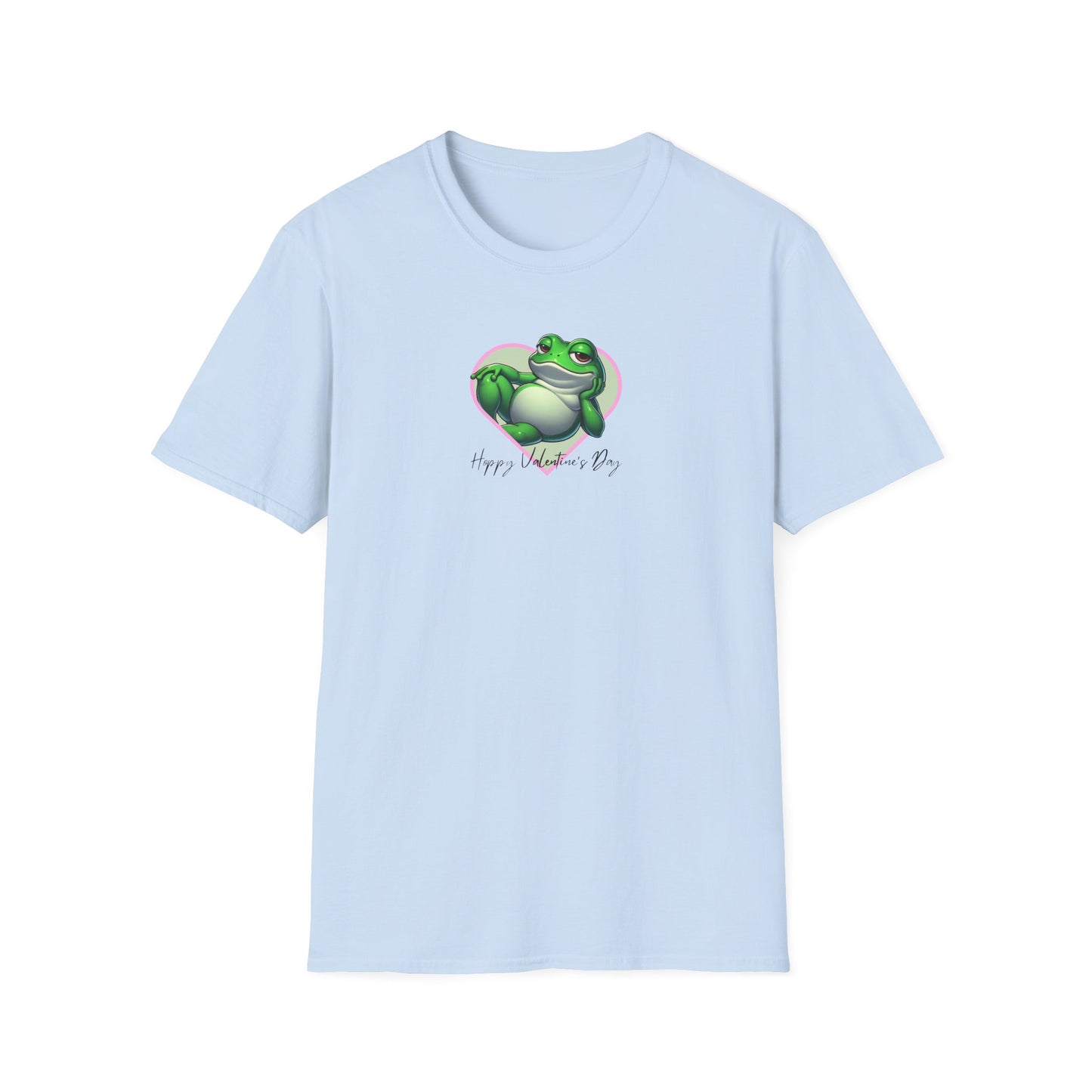 Frog Valentine T-Shirt, Happy Valentine’s Day Frog Shirt, Frog Lover Gift, Amphibian Heart Tee, Cute Animal Valentine Shirt