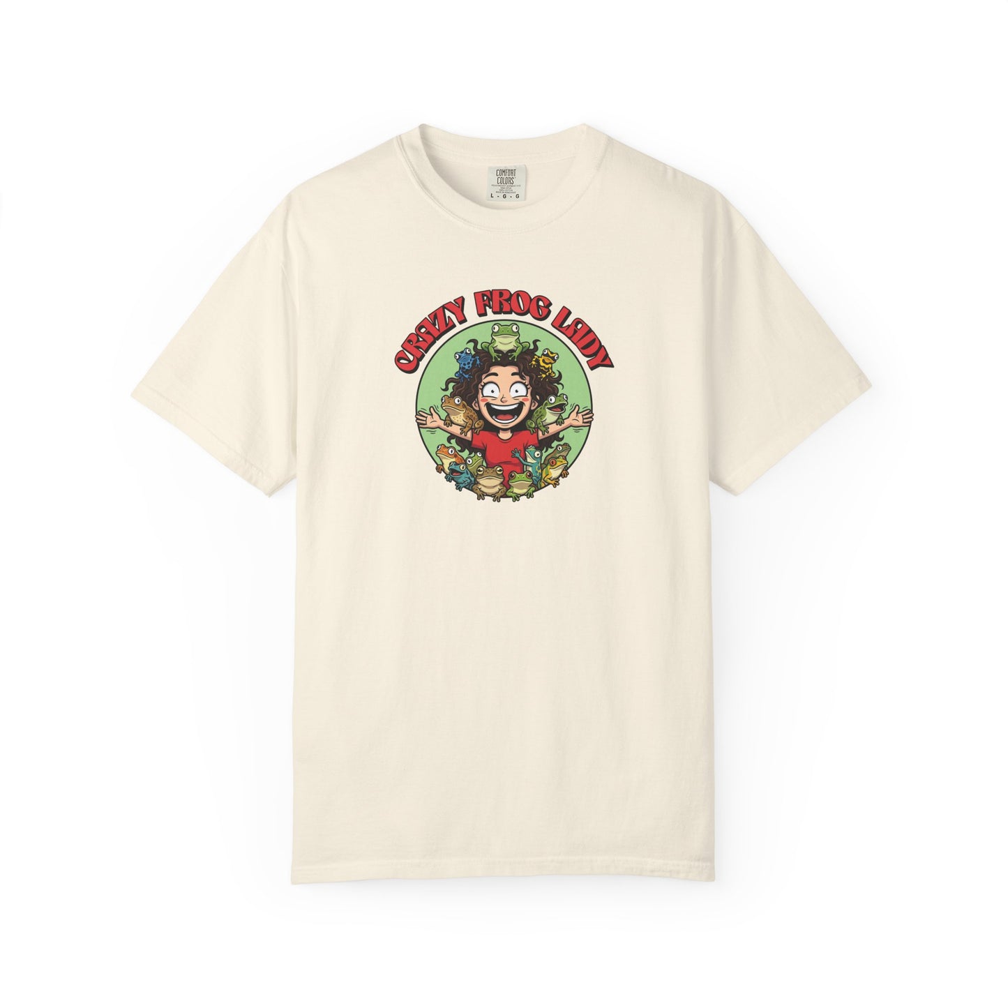 Crazy Frog Lady Shirt, Comfort Colors Frog Tee, Frog Lover Gift, Amphibian Mom T Shirt, Reptile Keeper Shirt, Funny Animal Graphic Tee
