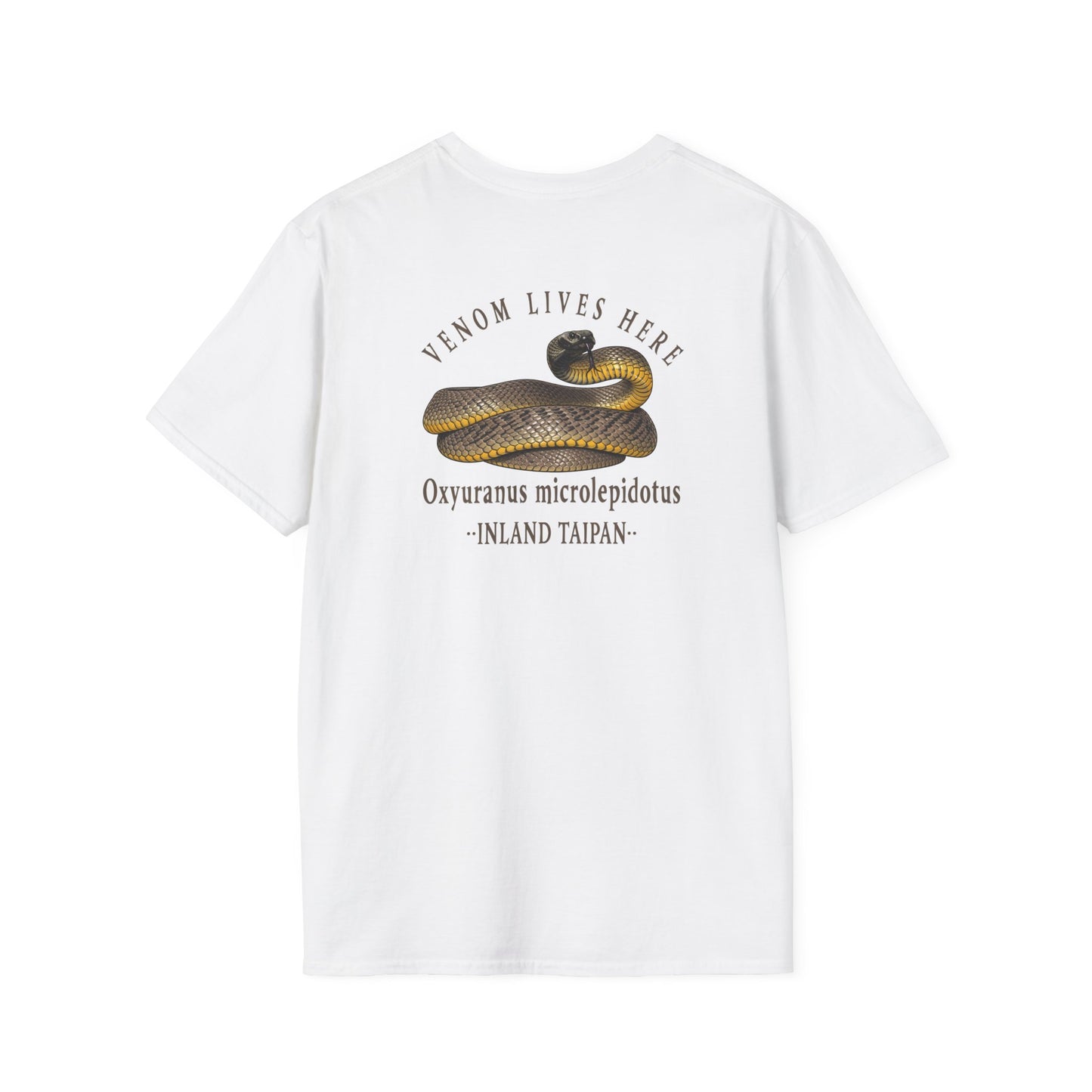 Inland Taipan T-Shirt, Venom Lives Here Shirt, Double Sided Snake Tee, Australian Reptile Shirt, Snake Lover Gift, Herping Graphic Tee