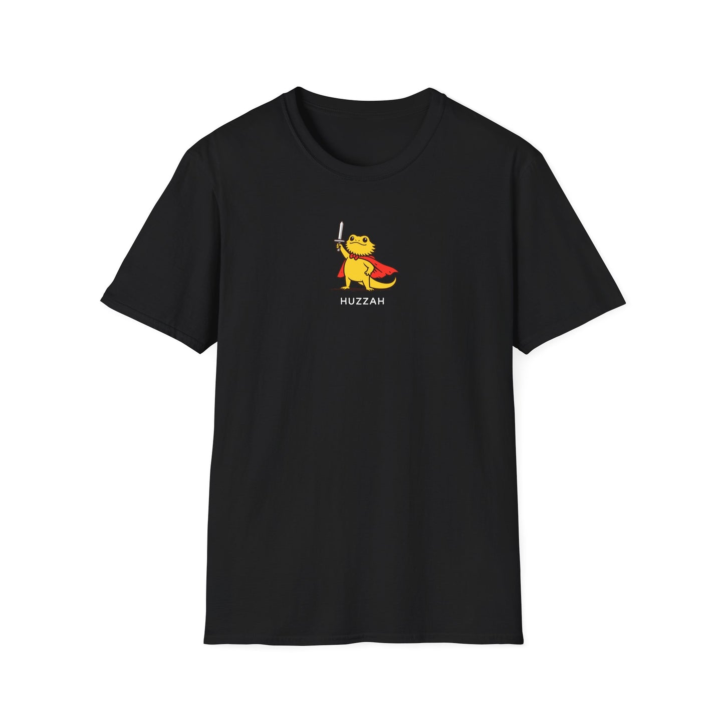 Huzzah Bearded Dragon T-Shirt, Funny Bearded Dragon Shirt, Cute Lizard Knight Tee, Reptile Lover Gift Shirt, Fantasy Lizard T-Shirt