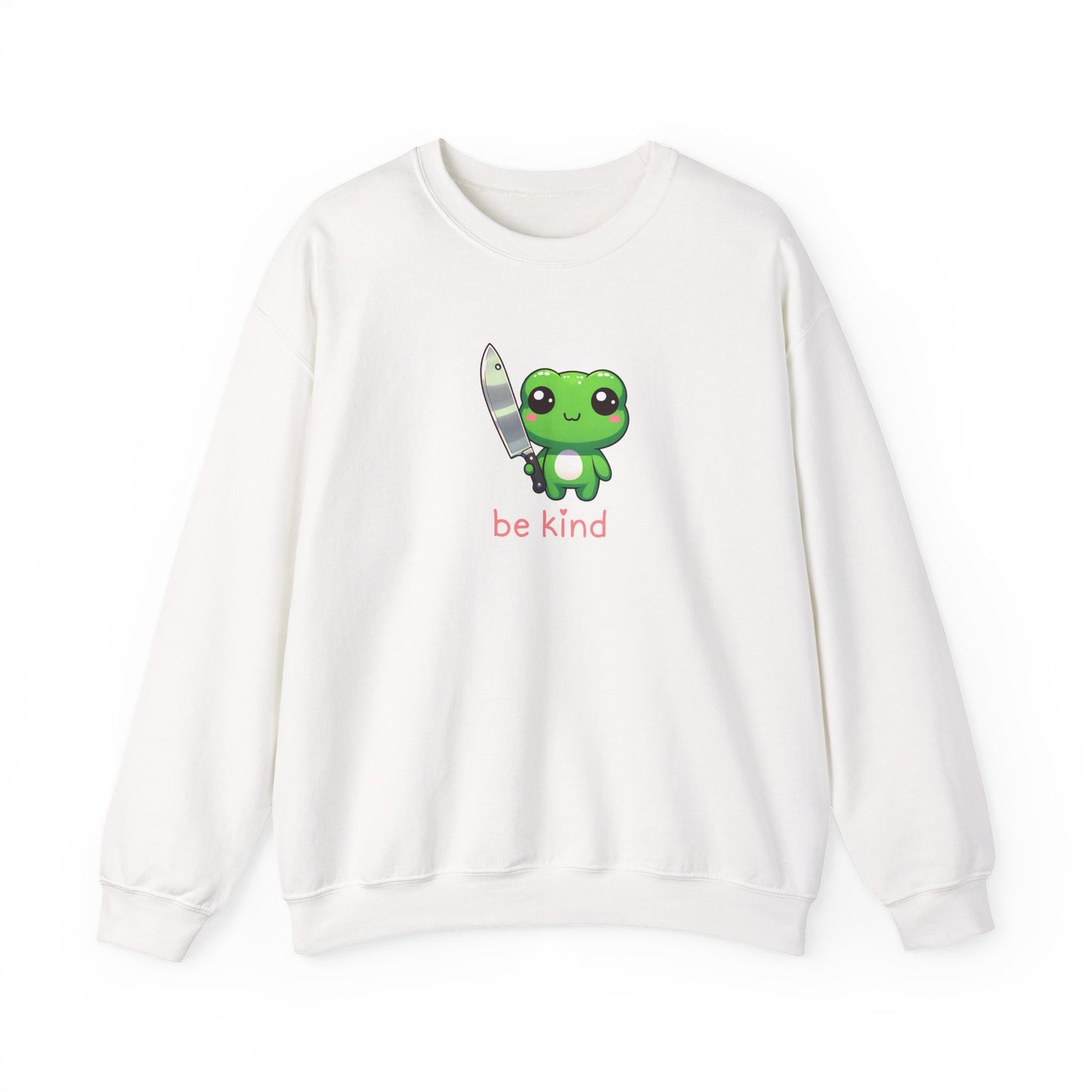 Be Kind Frog Sweatshirt, Cute Frog Sweater, Funny Frog Jumper, Frog Lover Gift, Kawaii Frog Crewneck, Goblincore Amphibian Shirt