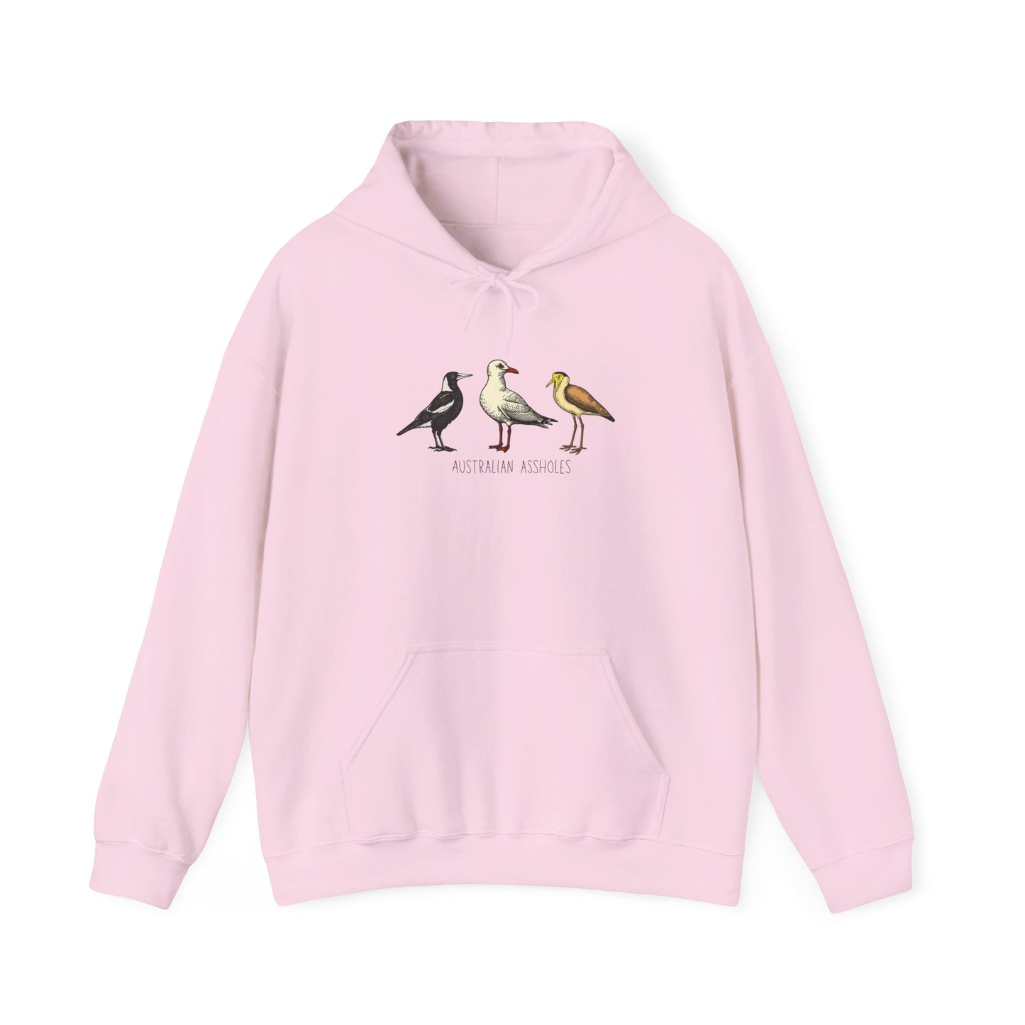 Australian Assholes Hoodie, Funny Australian Bird Hoodie, Magpie Hoodie, Bin Chicken Hoodie, Seagull Hoodie, Aussie Humor Sweatshirt, Bird Nerd Hoodie