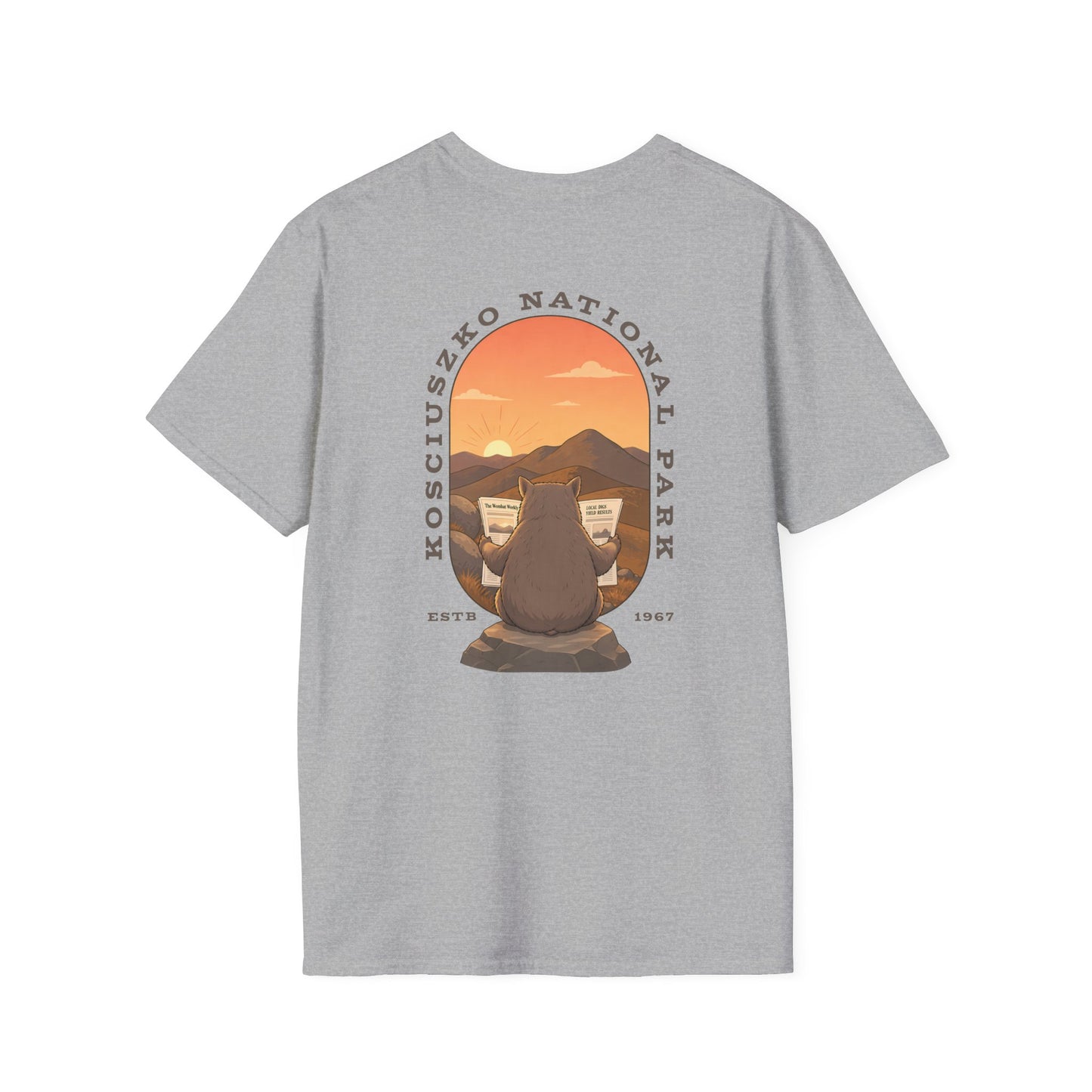 Kosciuszko National Park T-Shirt, Wombat Shirt, Australian Wildlife Tee, National Park Style Shirt, Hiking Gift, Aussie Nature Shirt