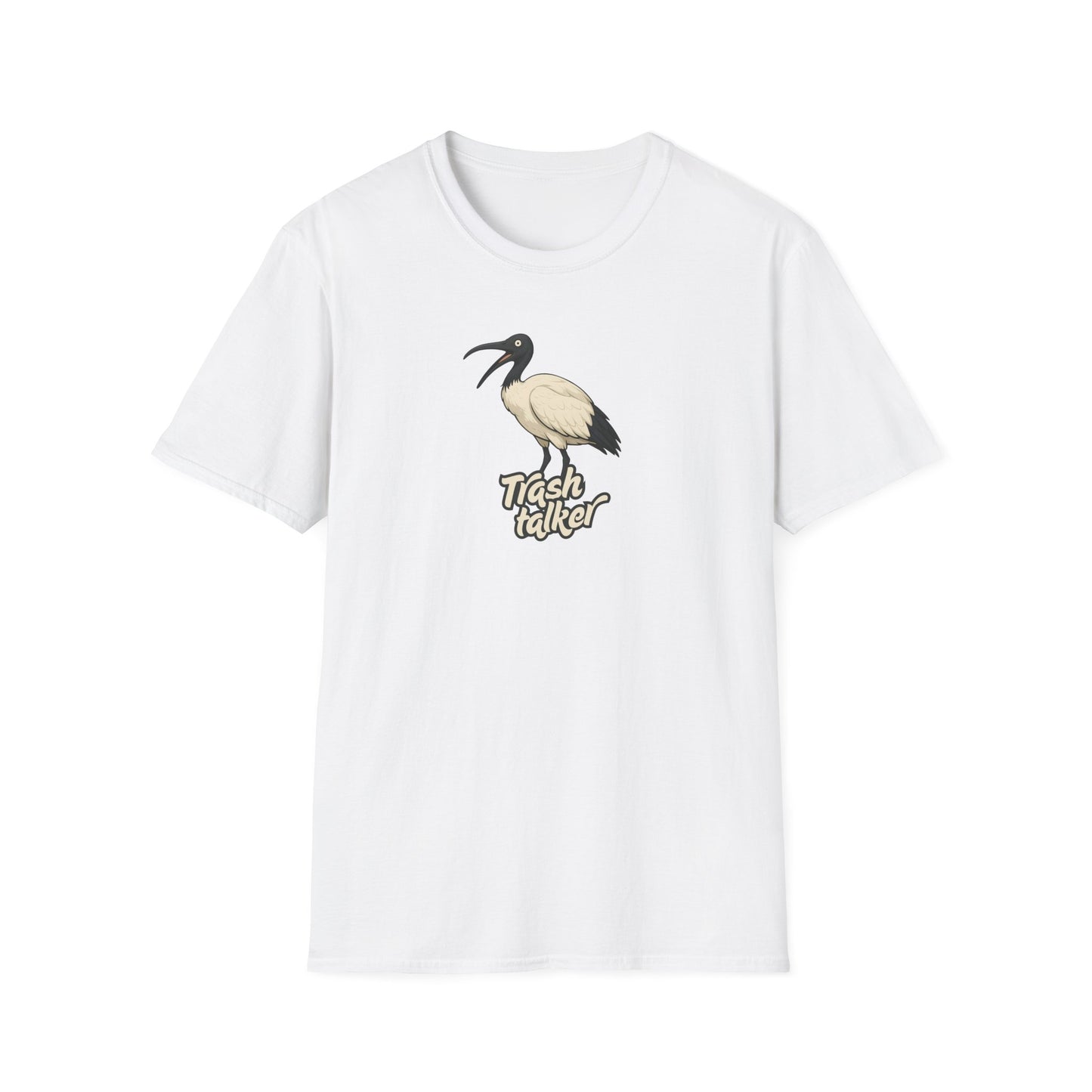 Trash Talker Ibis T-Shirt, Bin Chicken Shirt, White Ibis Tee, Australian Bird T-Shirt, Aussie Wildlife Graphic Tee, Bird Nerd Shirt