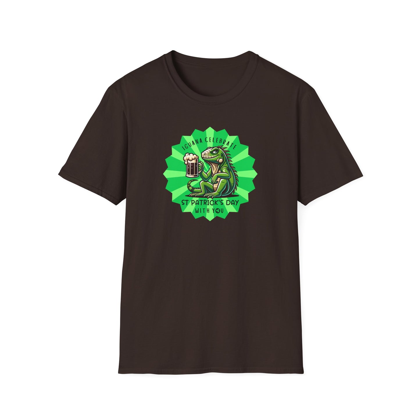 Iguana St Patrick’s Day T-Shirt, Iguana Celebrate Shirt, Reptile Lover Tee, St Paddy’s Day Shirt, Green Beer Party Tee
