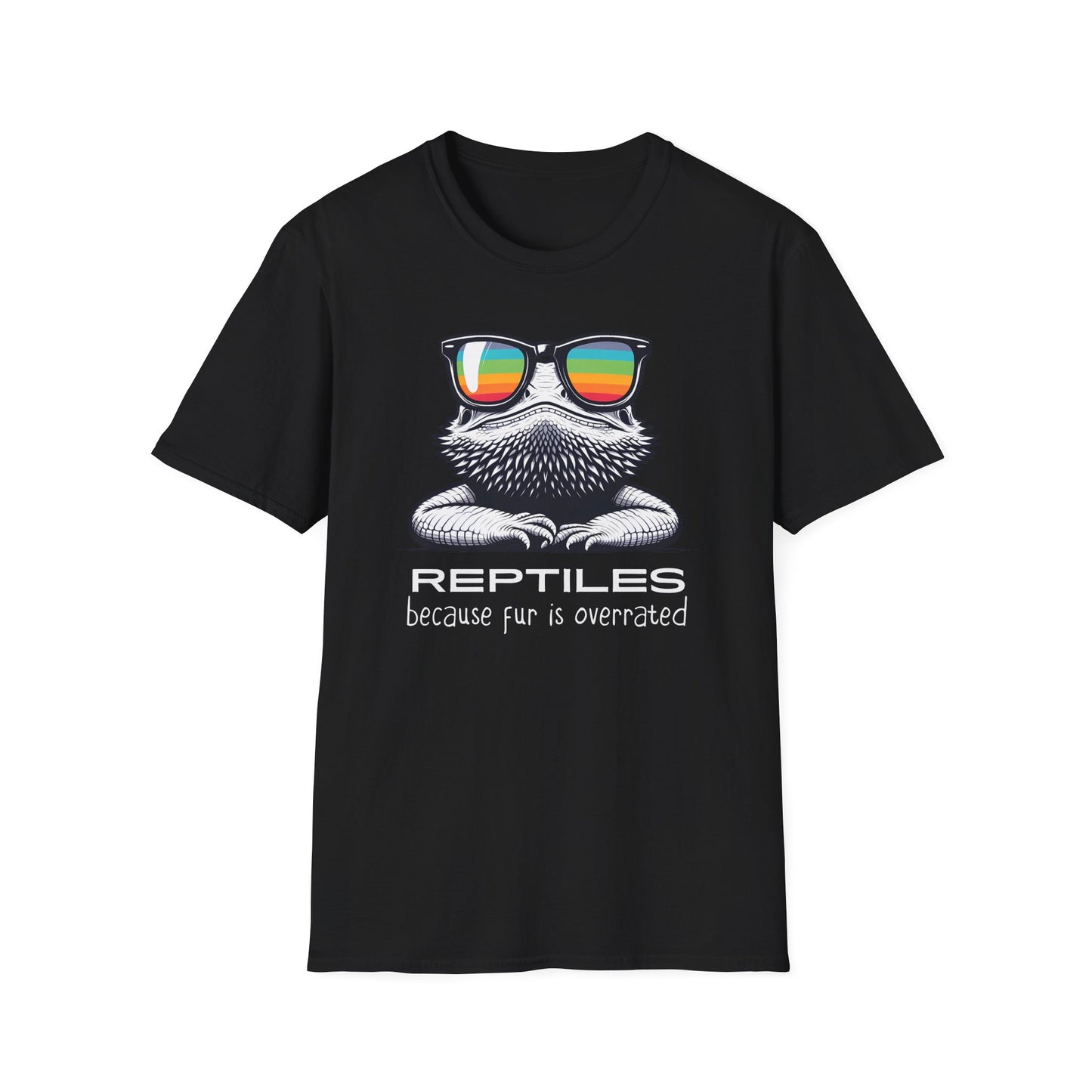 Reptile Lover T-Shirt, Bearded Dragon Shirt, Reptiles Because Fur Is Overrated Tee, Funny Lizard Shirt, Reptile Owner Gift
