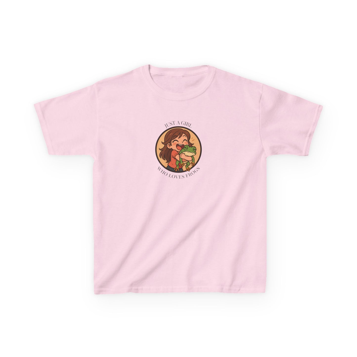 Kids Frog T-Shirt | Just a Girl Who Loves Frogs | Cute Frog Lover Shirt for Kids | Kawaii Animal Tee | Nature Girl Top