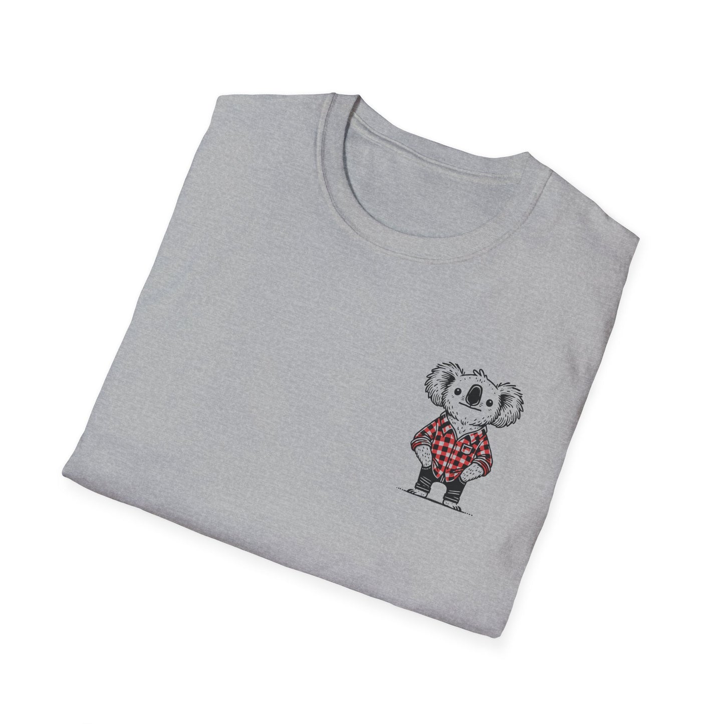 Whimsical Koala T-Shirt, Cute Koala Shirt, Funny Aussie Animal Tee, Australian Wildlife Shirt, Koala Gift, Quirky Animal Pocket Print