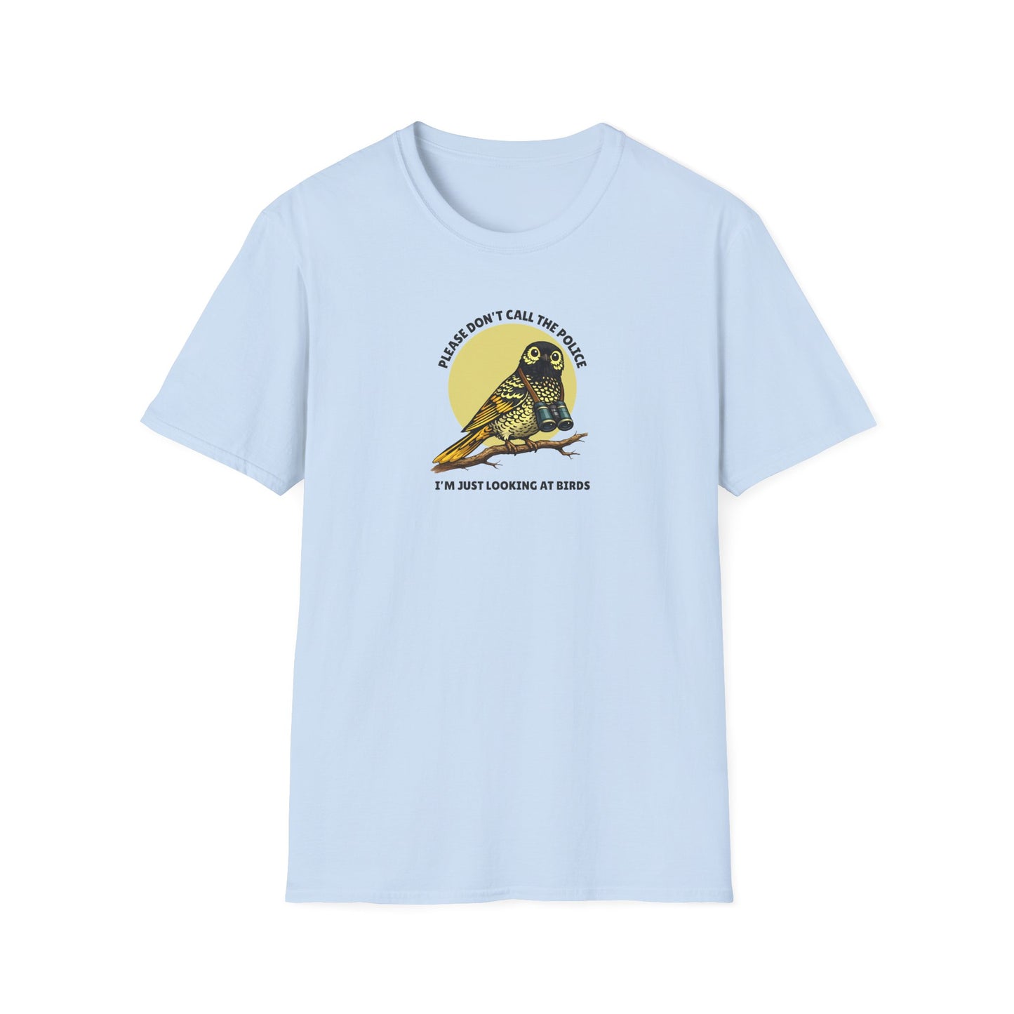 Regent Honeyeater T-Shirt, Please Don’t Call The Police Shirt, Birdwatching Tee, Australian Bird Shirt, Bird Nerd Gift, Wildlife Graphic Tee