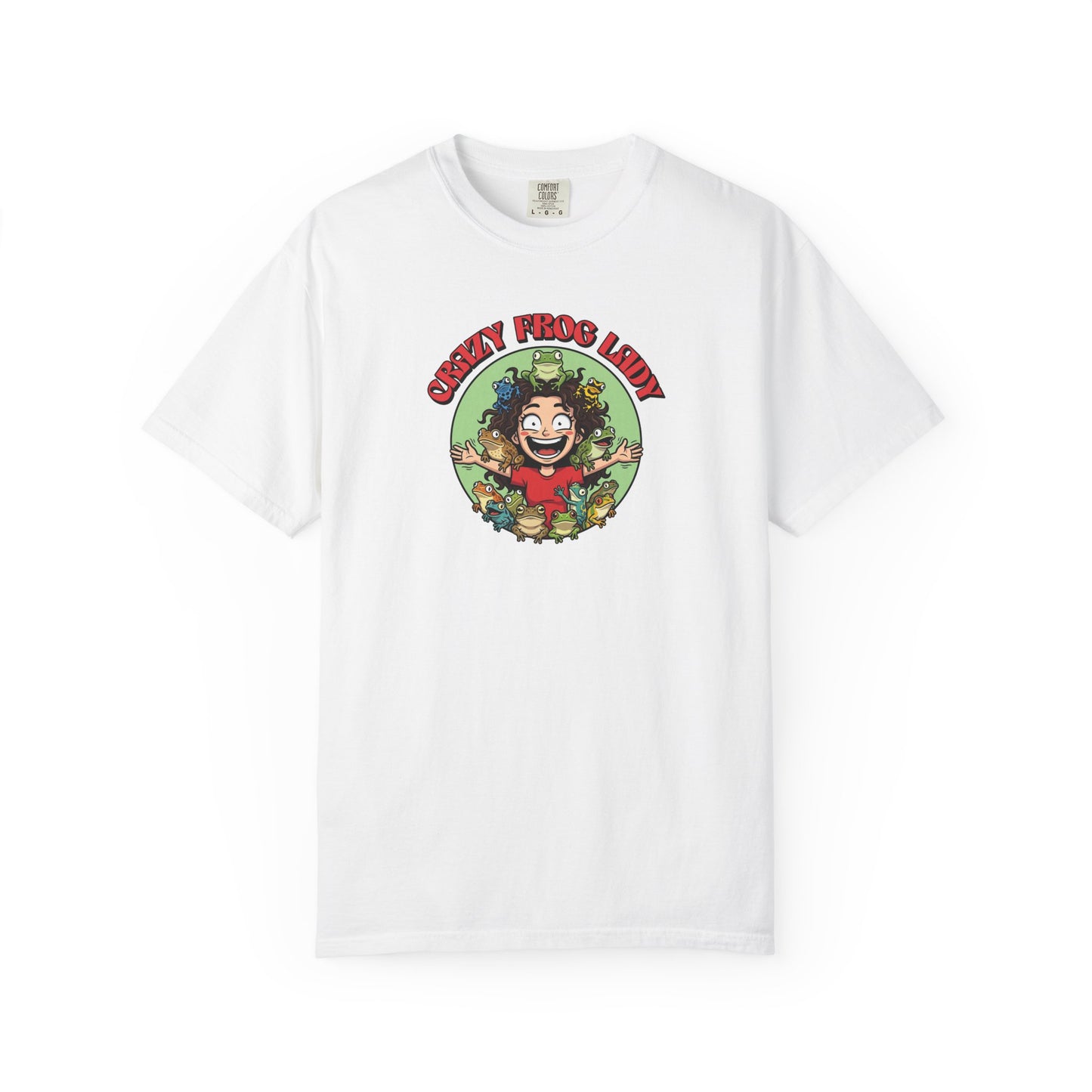 Crazy Frog Lady Shirt, Comfort Colors Frog Tee, Frog Lover Gift, Amphibian Mom T Shirt, Reptile Keeper Shirt, Funny Animal Graphic Tee