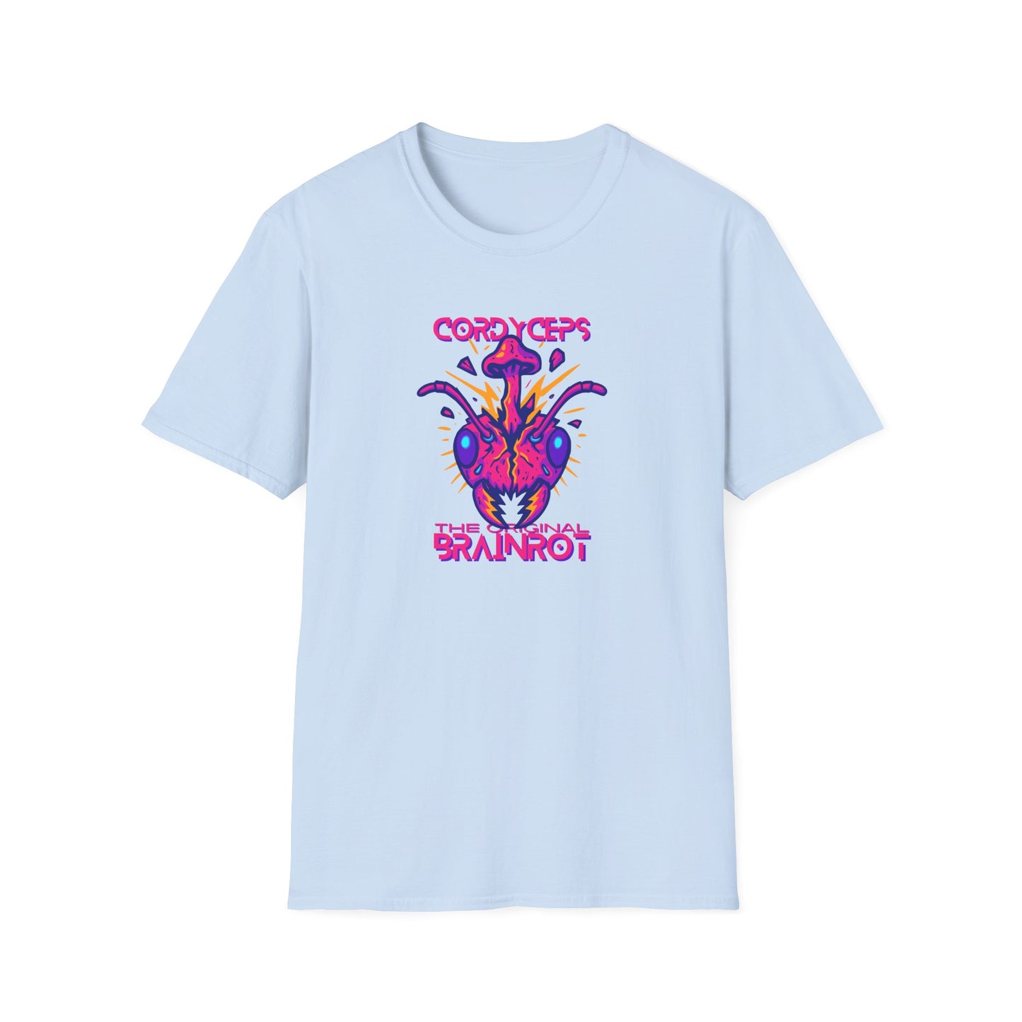 Cordyceps The Original Brainrot T-Shirt, Funny Mushroom Tee, Gamer Fungus Shirt, Psychedelic Mushroom Tee, Mycology Shirt, Retro Horror T-Shirt, Weirdcore Tee