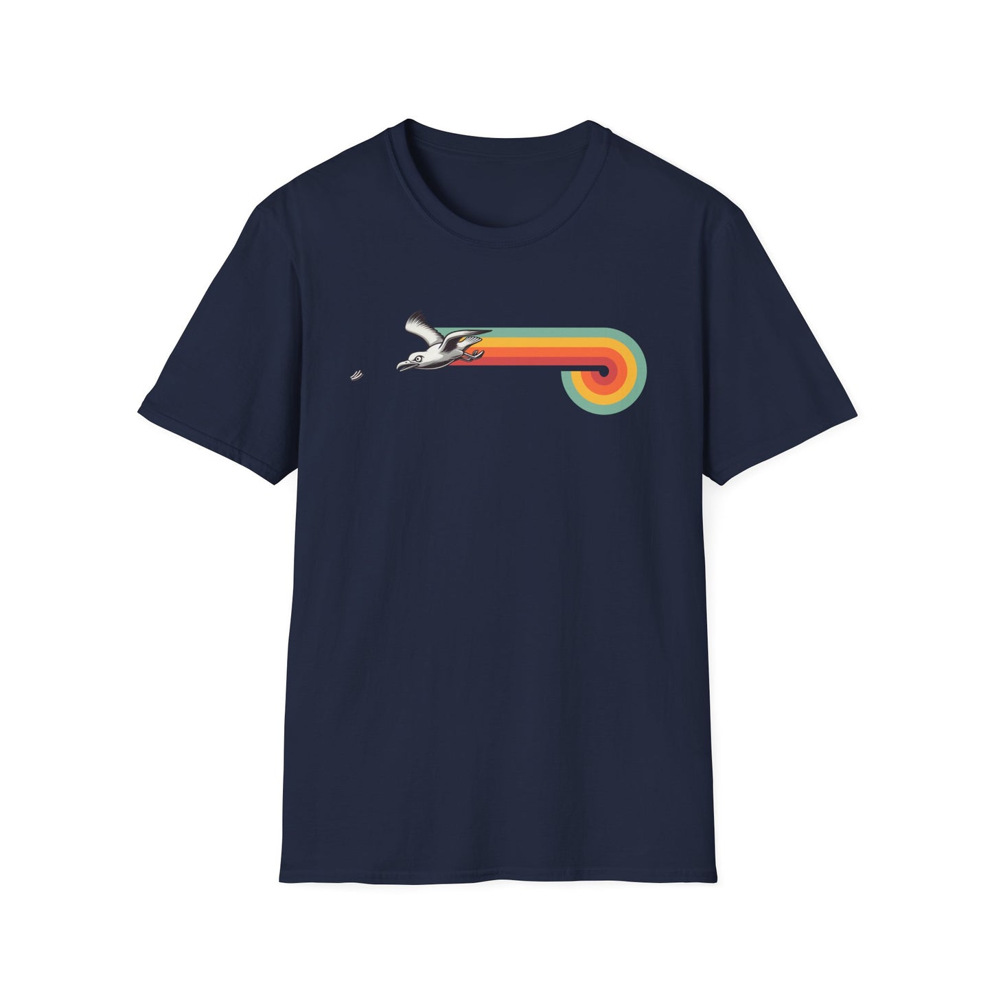 Retro Seagull T-Shirt, Seagull Chip Shirt, Beach Bird Tee, Coastal Wildlife Shirt, Bird Lover Gift, Vintage Ocean Graphic Tee