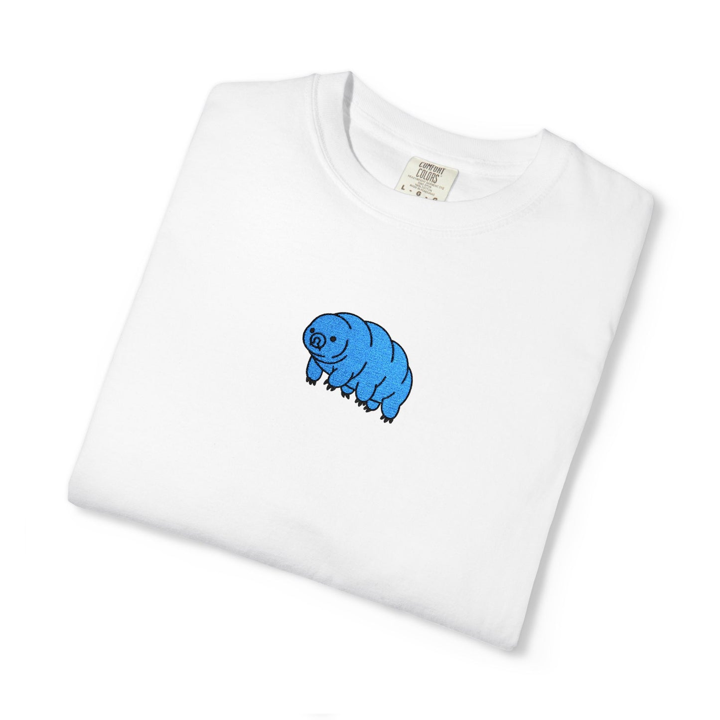 Tardigrade Embroidered Comfort Colors T-Shirt, Cute Water Bear Shirt, Science Nerd Tee, Biology Gift, Microbiology Embroidered Shirt