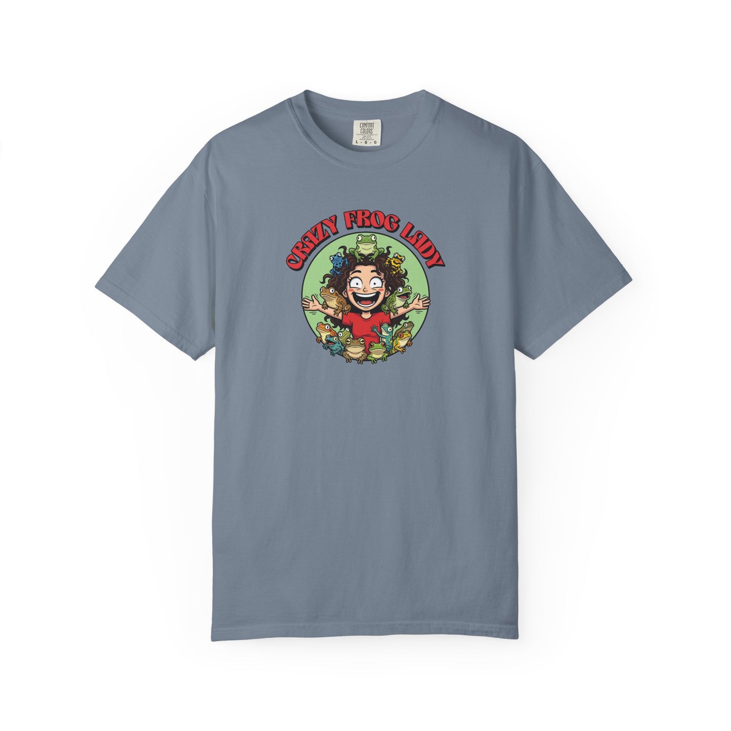 Crazy Frog Lady Shirt, Comfort Colors Frog Tee, Frog Lover Gift, Amphibian Mom T Shirt, Reptile Keeper Shirt, Funny Animal Graphic Tee