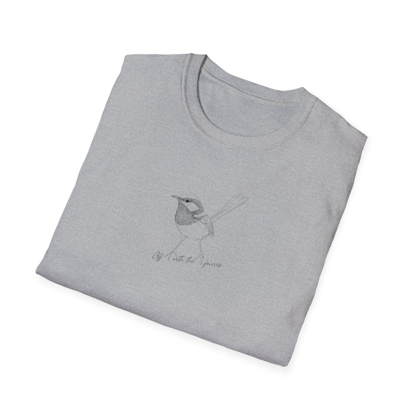 Superb Blue Fairy-wren T-Shirt | Off With the Fairies Aussie Bird Tee, Nature Gift