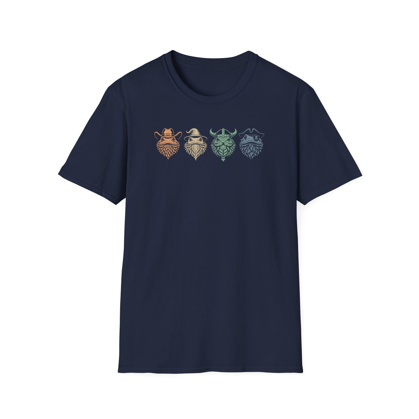 Whimsical Bearded Dragon T-Shirt Funny Reptile Shirt, Bearded Dragon Heads Tee, Cute Lizard Graphic, Herpetology Gift