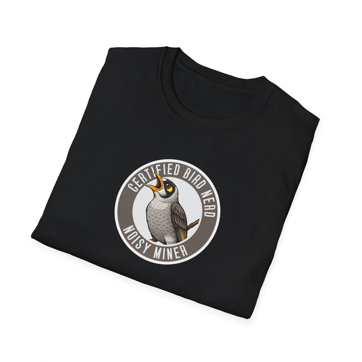 Noisy Miner T-Shirt, Certified Bird Nerd Shirt, Australian Bird Tee, Birdwatching Gift, Wildlife Lover Tee, Native Bird Graphic Tee