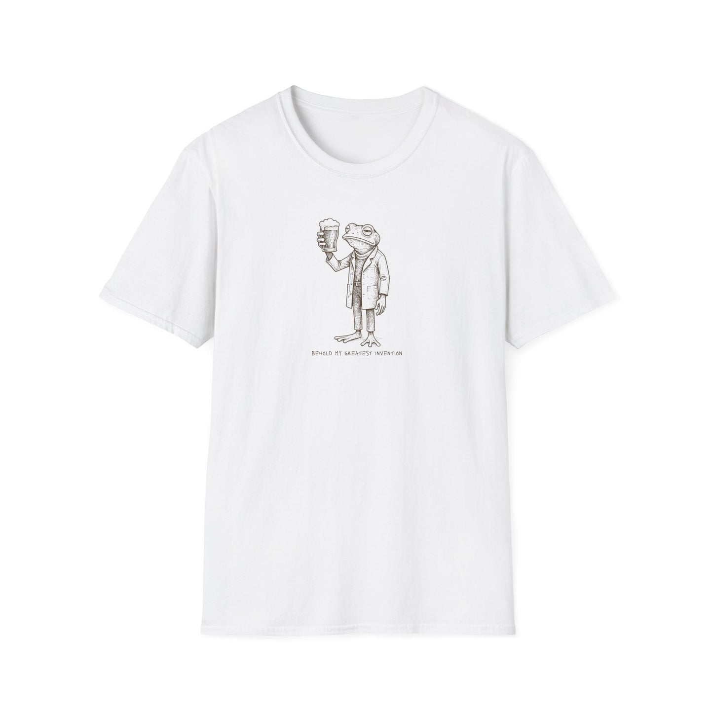 Beer Science Frog T-Shirt, Frog Drinking Beer Tee, Science Frog Shirt, Frog Graphic T-Shirt, Nerdy Beer Shirt, Amphibian Meme Tee, Frog Lover Gift