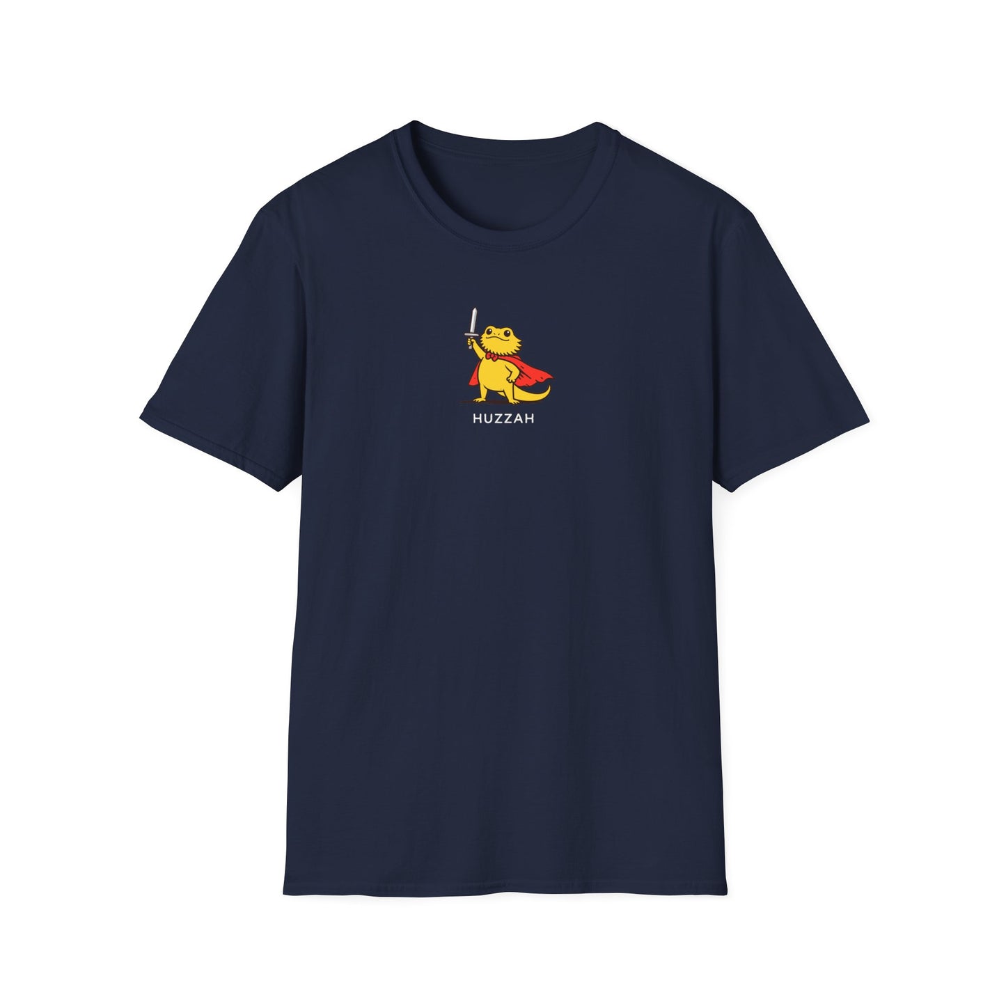 Huzzah Bearded Dragon T-Shirt, Funny Bearded Dragon Shirt, Cute Lizard Knight Tee, Reptile Lover Gift Shirt, Fantasy Lizard T-Shirt