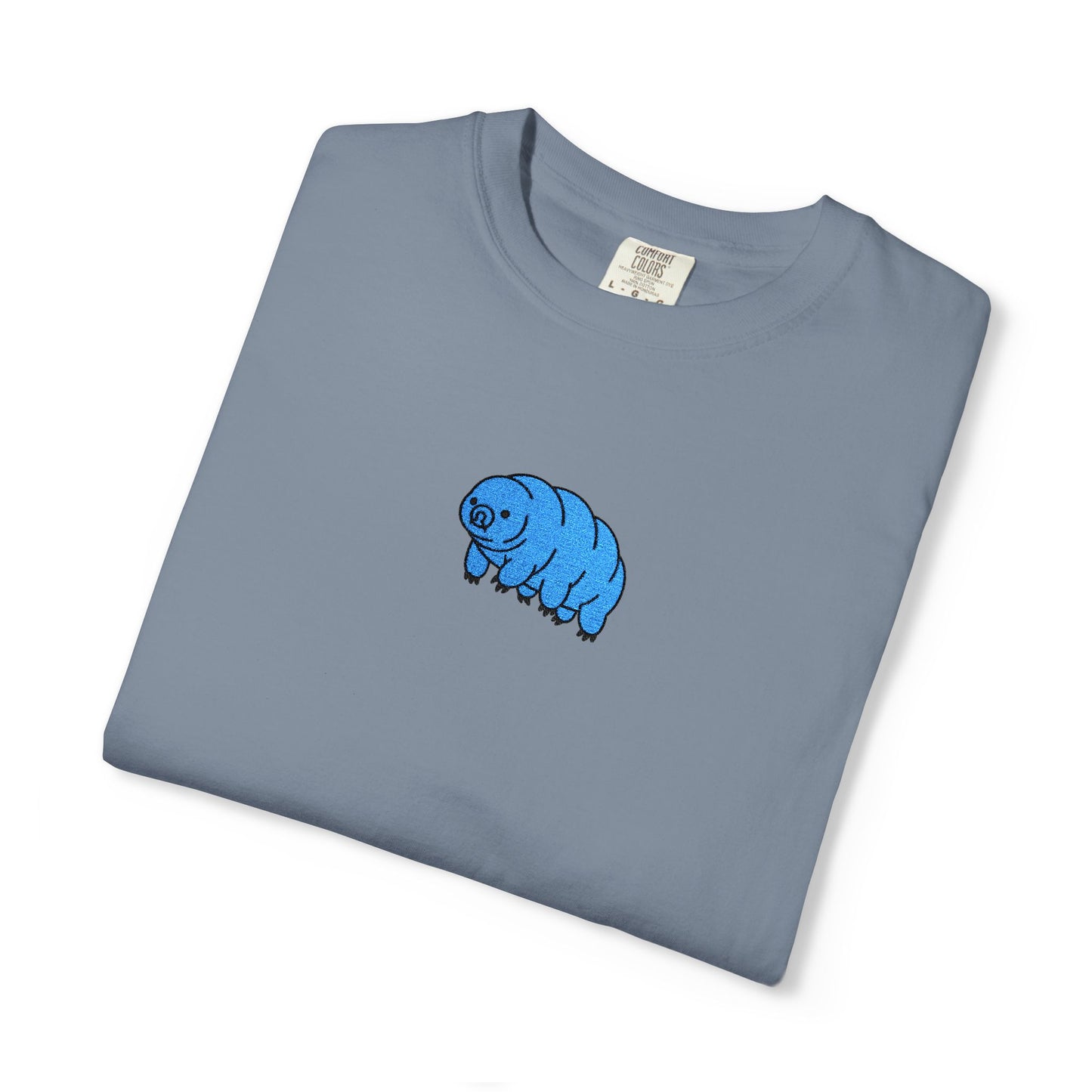 Tardigrade Embroidered Comfort Colors T-Shirt, Cute Water Bear Shirt, Science Nerd Tee, Biology Gift, Microbiology Embroidered Shirt