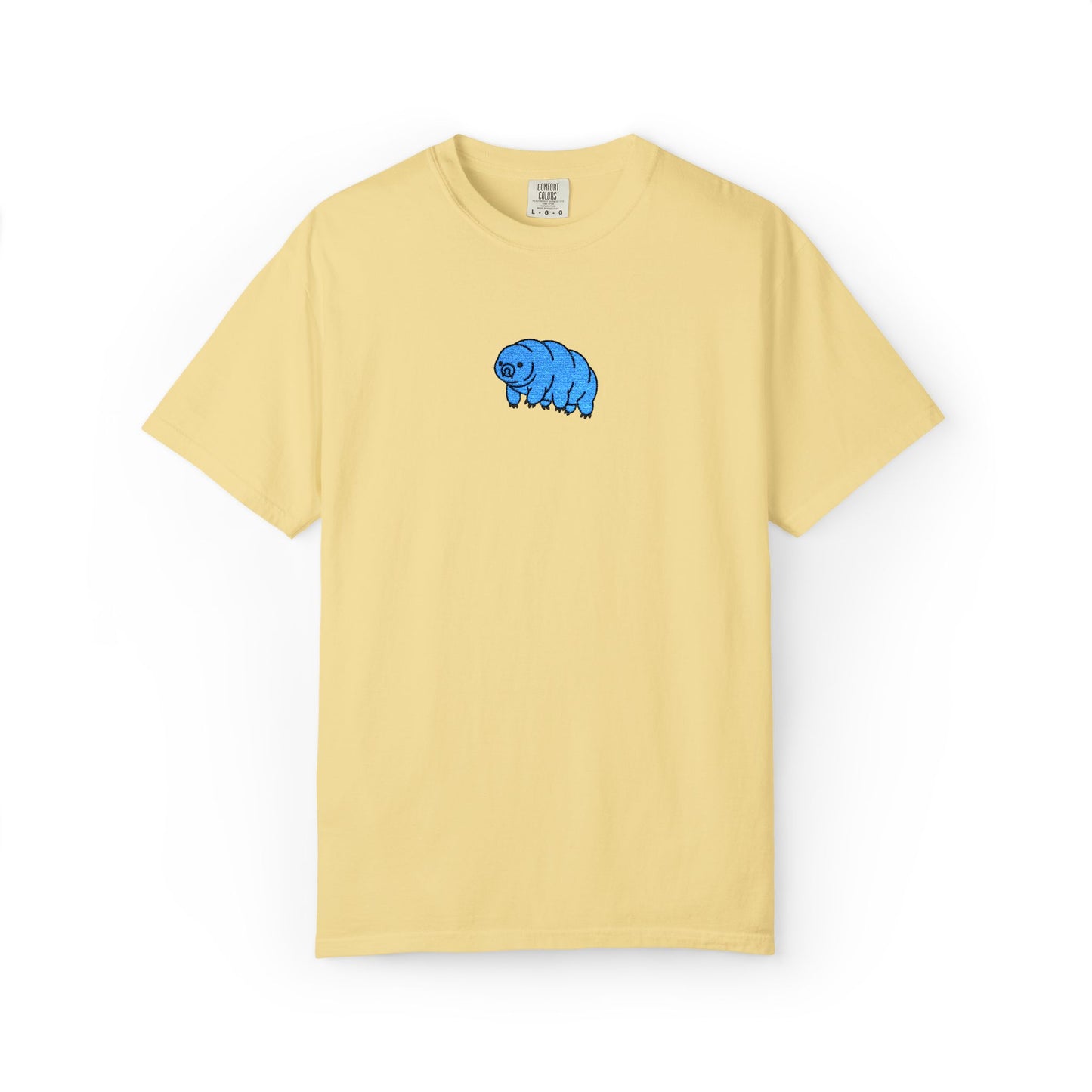 Tardigrade Embroidered Comfort Colors T-Shirt, Cute Water Bear Shirt, Science Nerd Tee, Biology Gift, Microbiology Embroidered Shirt