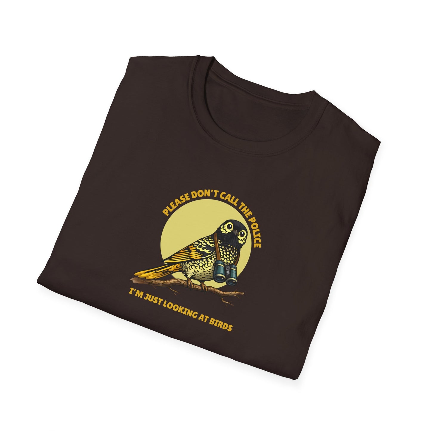 Regent Honeyeater T-Shirt, Please Don’t Call The Police Shirt, Birdwatching Tee, Australian Bird Shirt, Bird Nerd Gift, Wildlife Graphic Tee