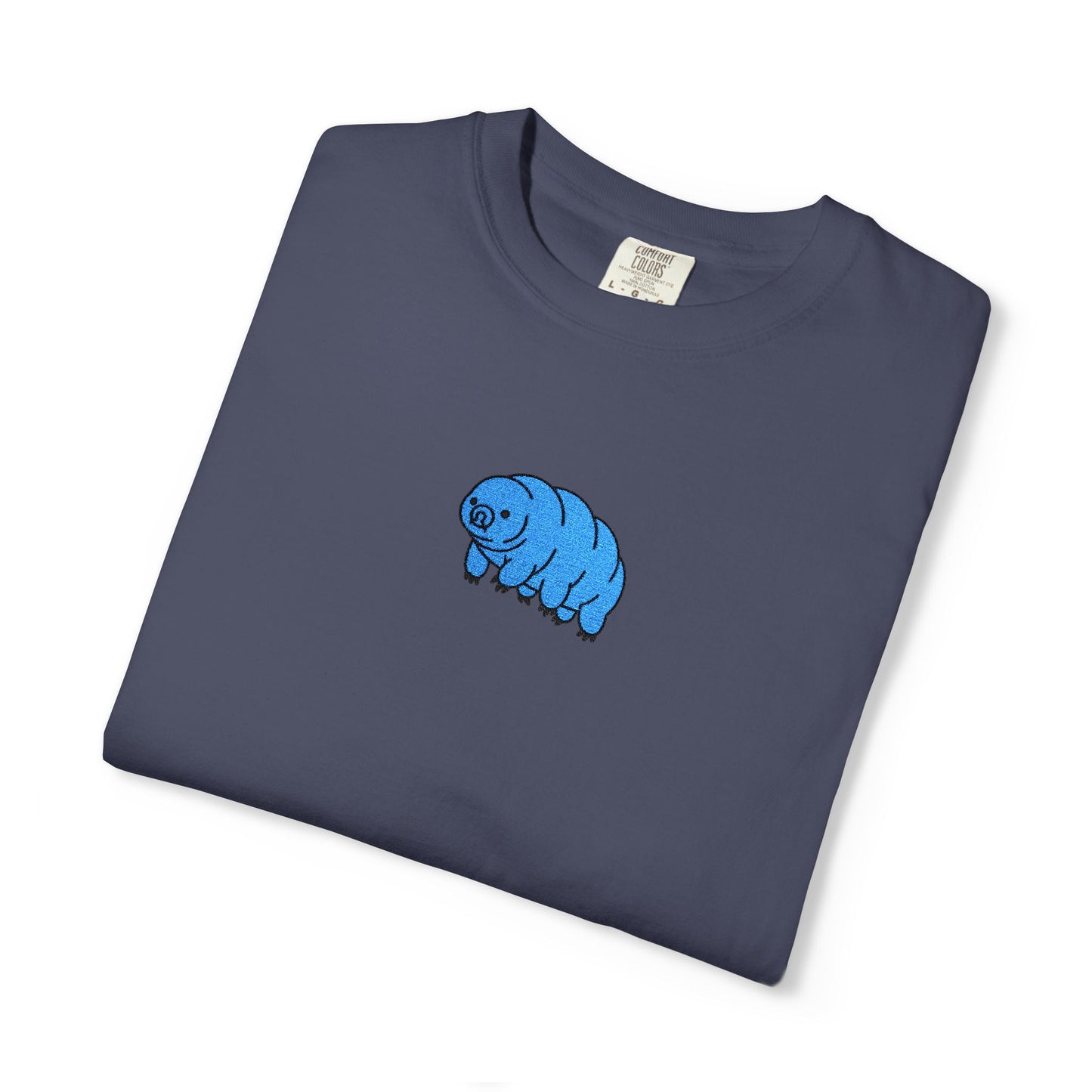 Tardigrade Embroidered Comfort Colors T-Shirt, Cute Water Bear Shirt, Science Nerd Tee, Biology Gift, Microbiology Embroidered Shirt